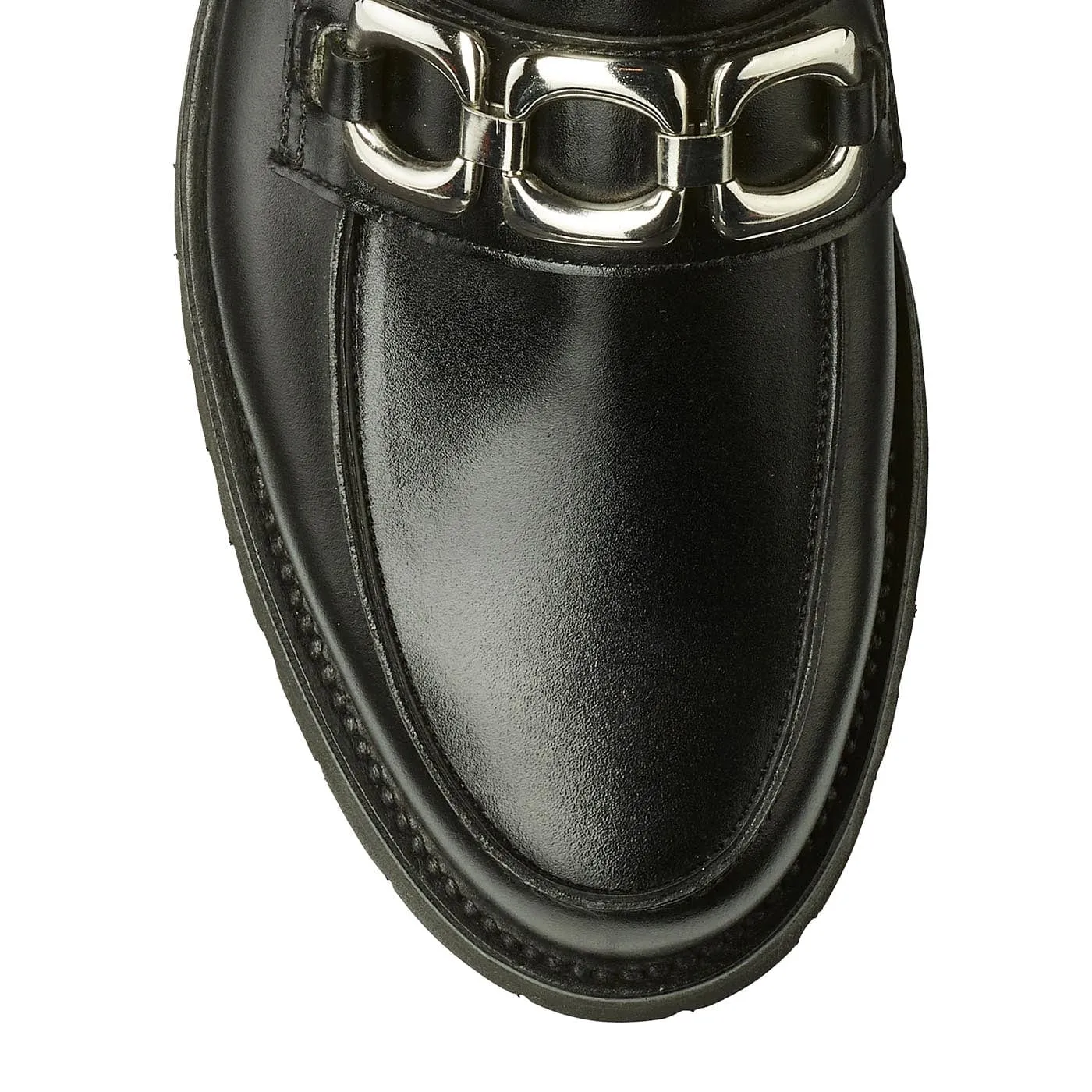 Lily Black Calf,Women Loafers