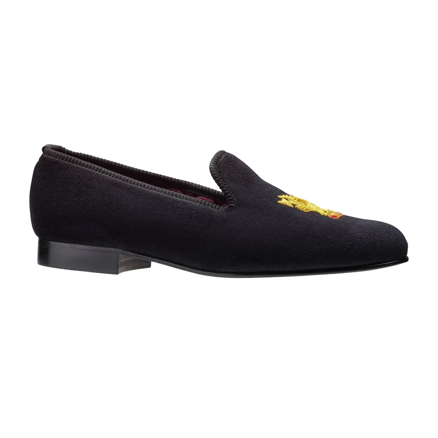 Lion Rampant Black Velvet,Men Slippers