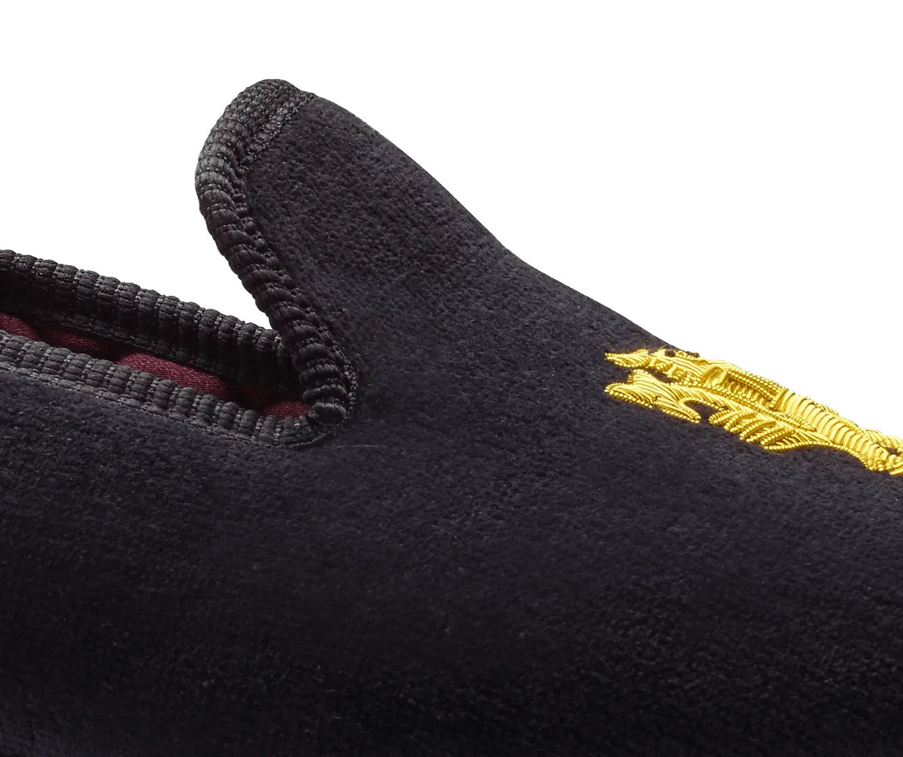 Lion Rampant Black Velvet,Men Slippers