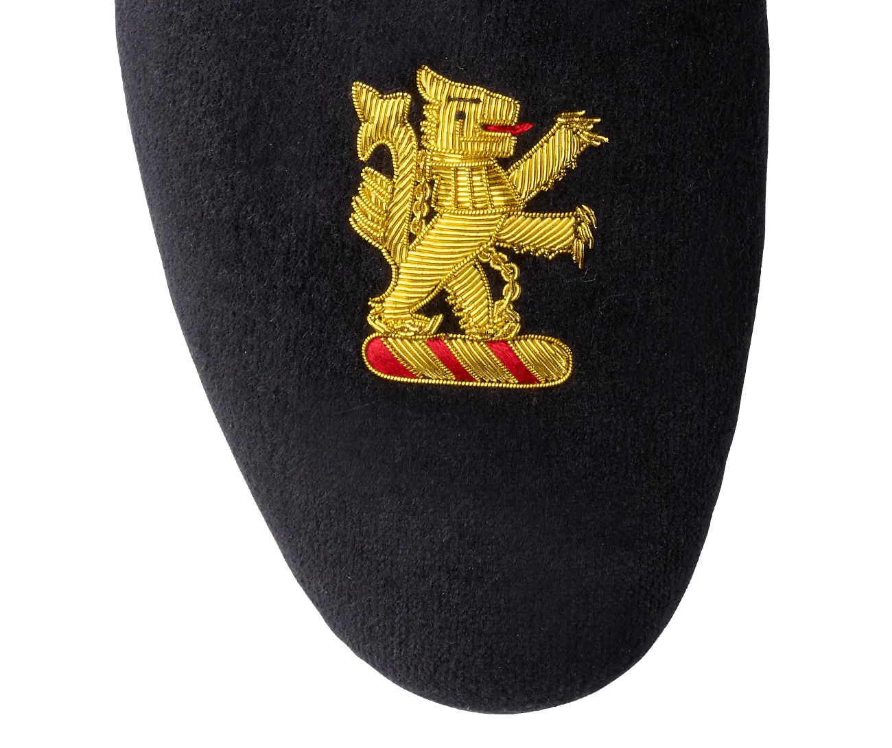 Lion Rampant Black Velvet,Men Slippers