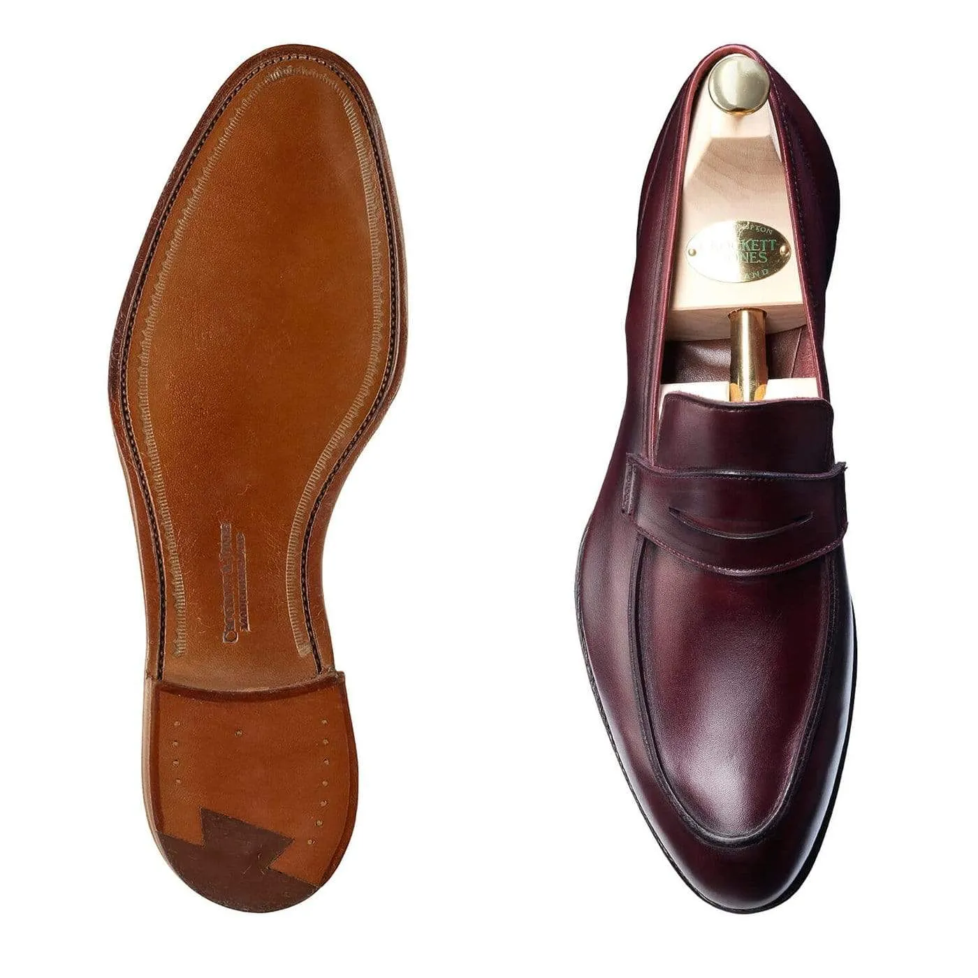 Lucy Burgundy Burnished Calf,Women Loafers