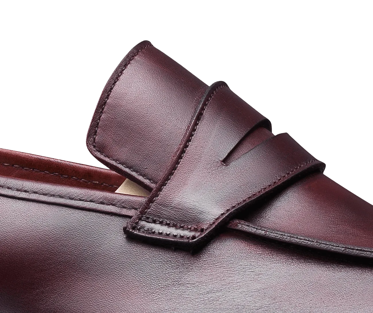 Lucy Burgundy Burnished Calf,Women Loafers
