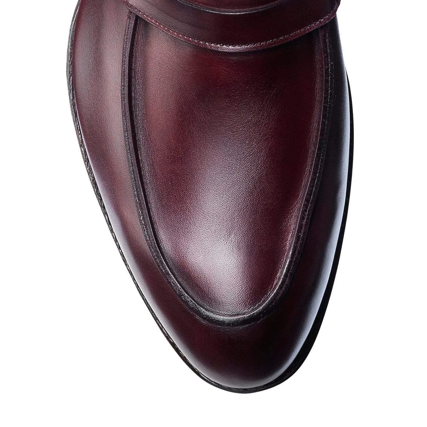 Lucy Burgundy Burnished Calf,Women Loafers