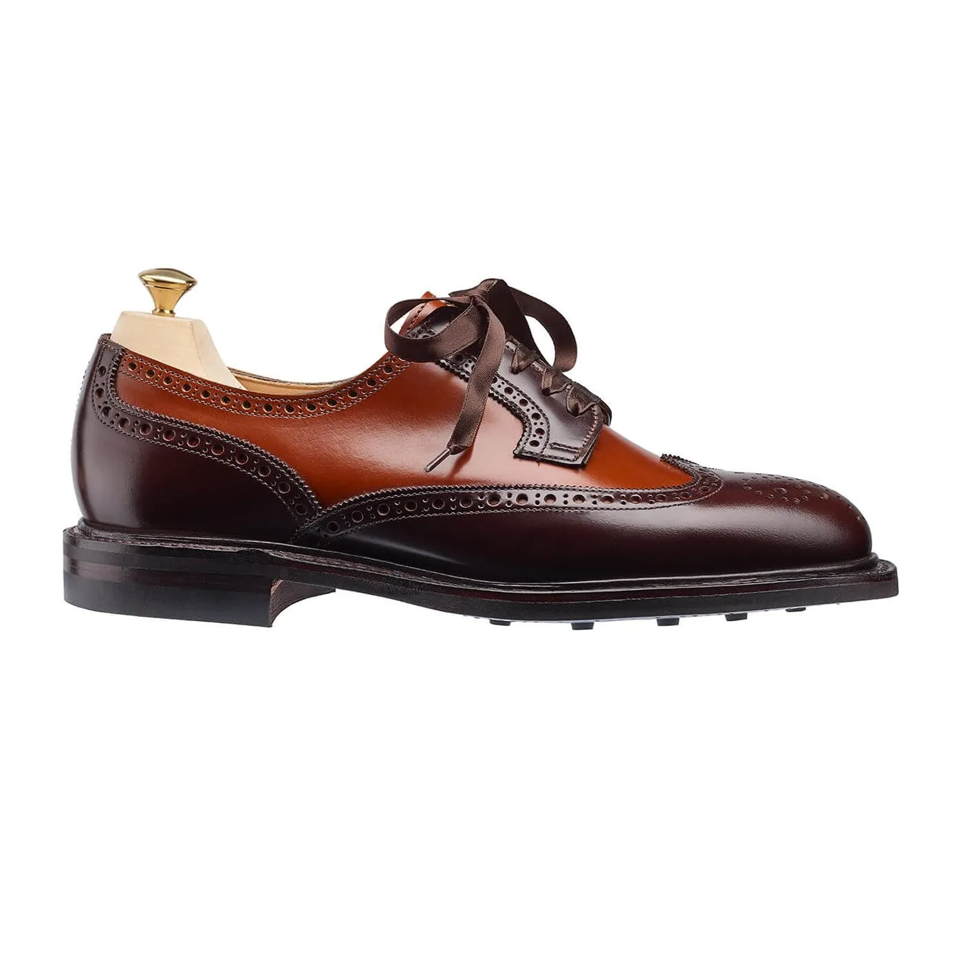 Luna Dark Brown & Tan Cavalry Calf,Women Derbys