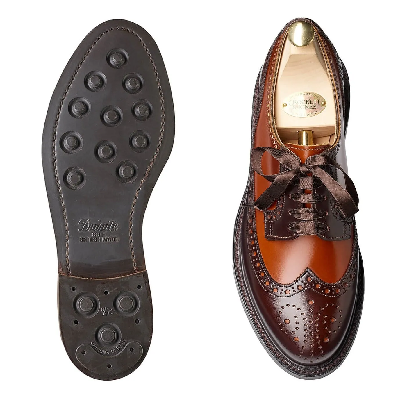 Luna Dark Brown & Tan Cavalry Calf,Women Derbys
