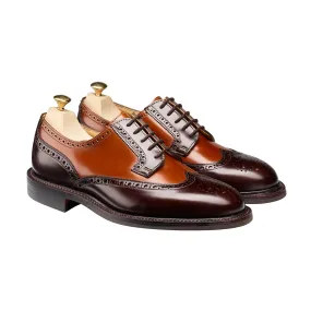 Luna Dark Brown & Tan Cavalry Calf,Women Derbys