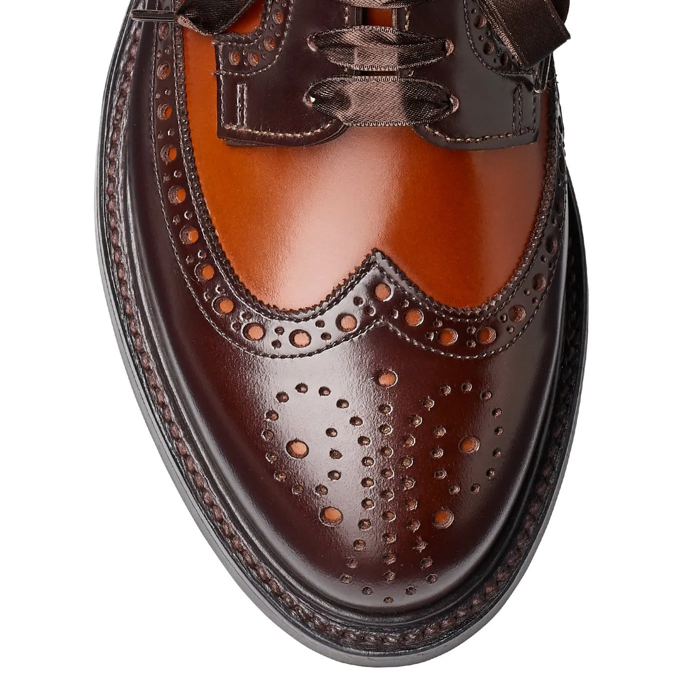 Luna Dark Brown & Tan Cavalry Calf,Women Derbys