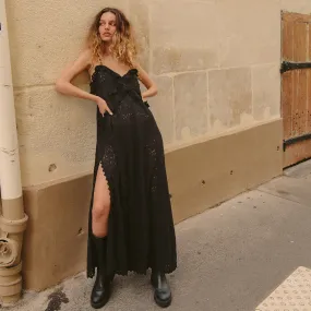 Lux Lisbon Lace Strappy Maxi Dress,Dresses