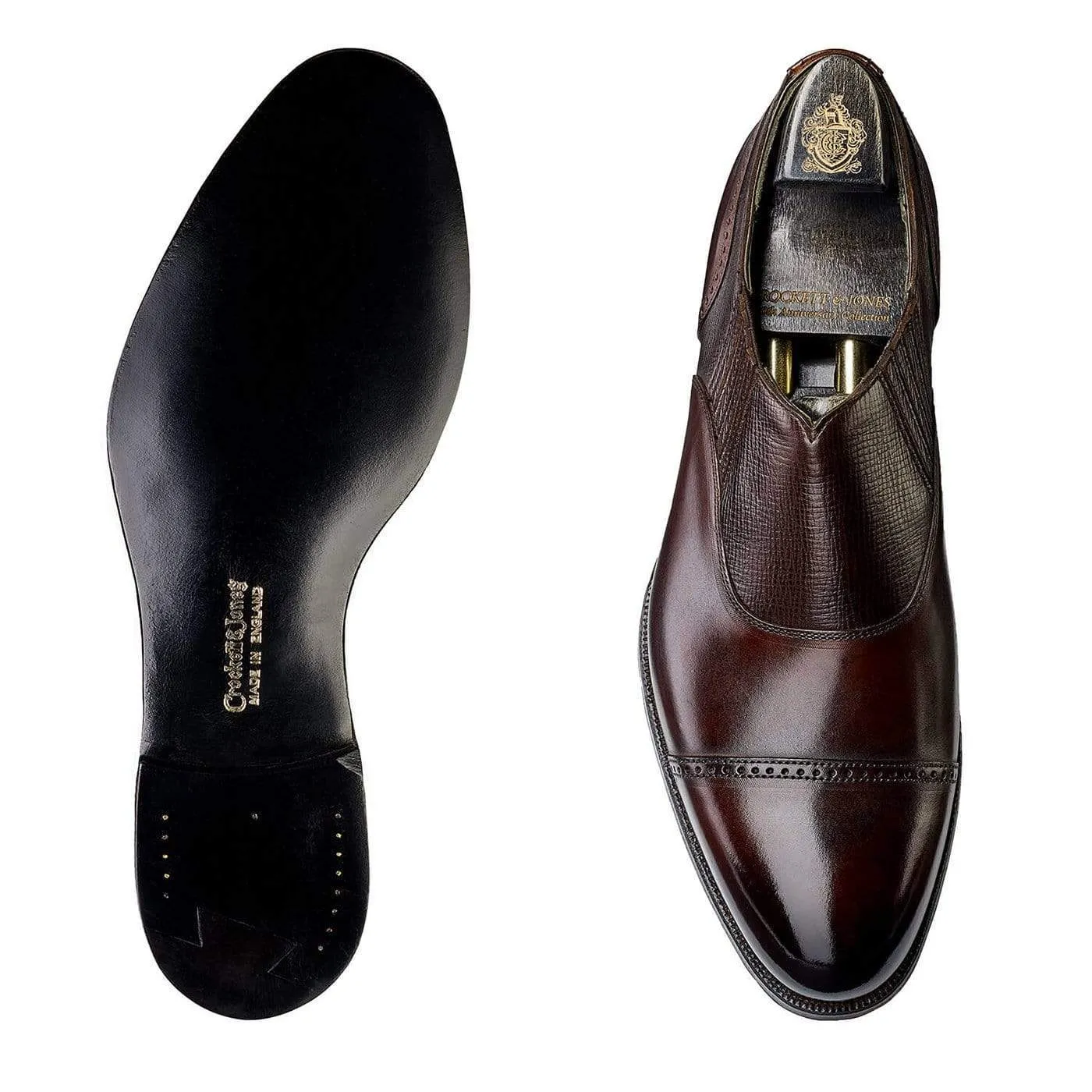Magee Dark Brown Antique Calf & Dark Brown Willow Grain,Men Loafers