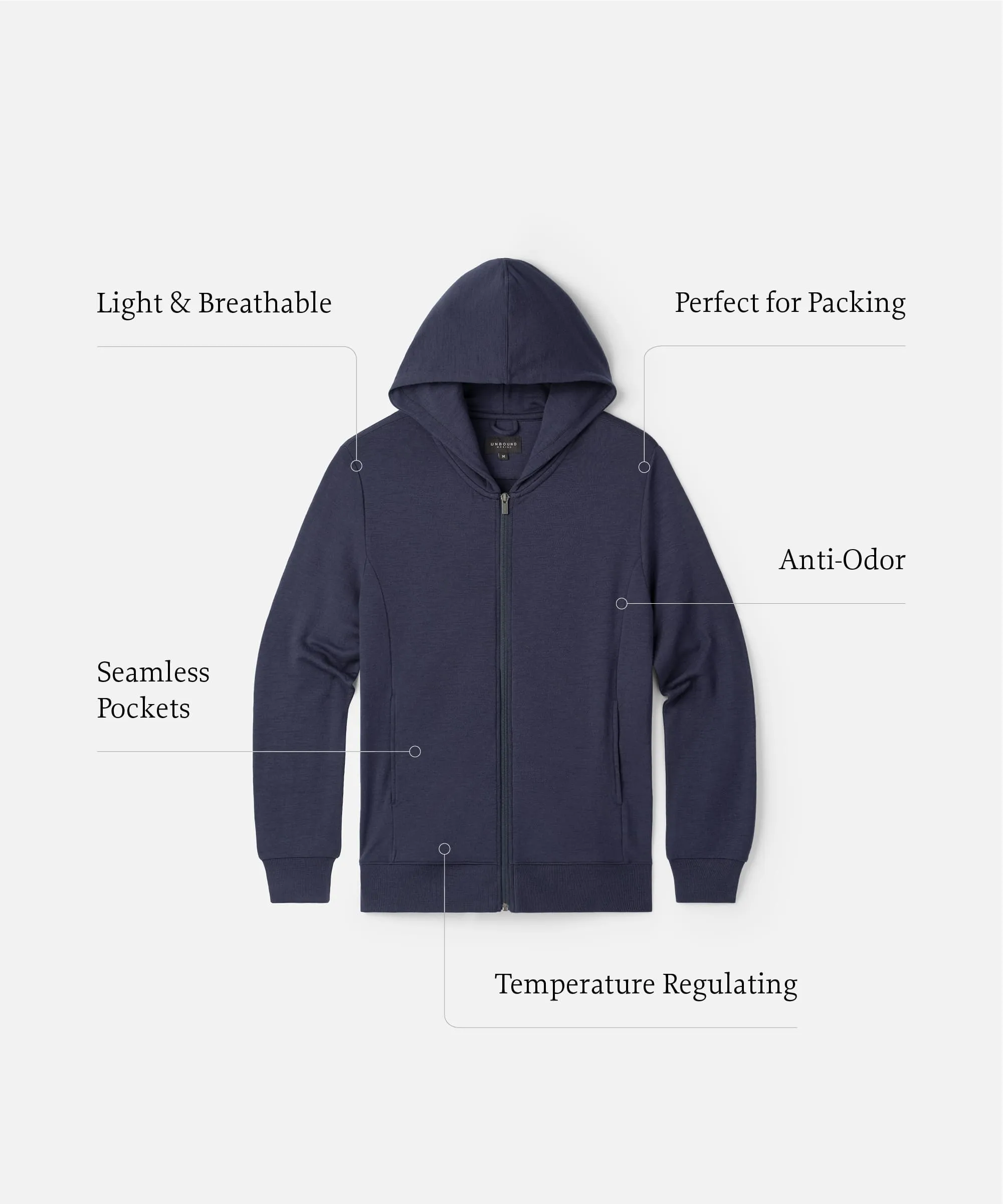 Men's Compact Travel Hoodie,Men Tops