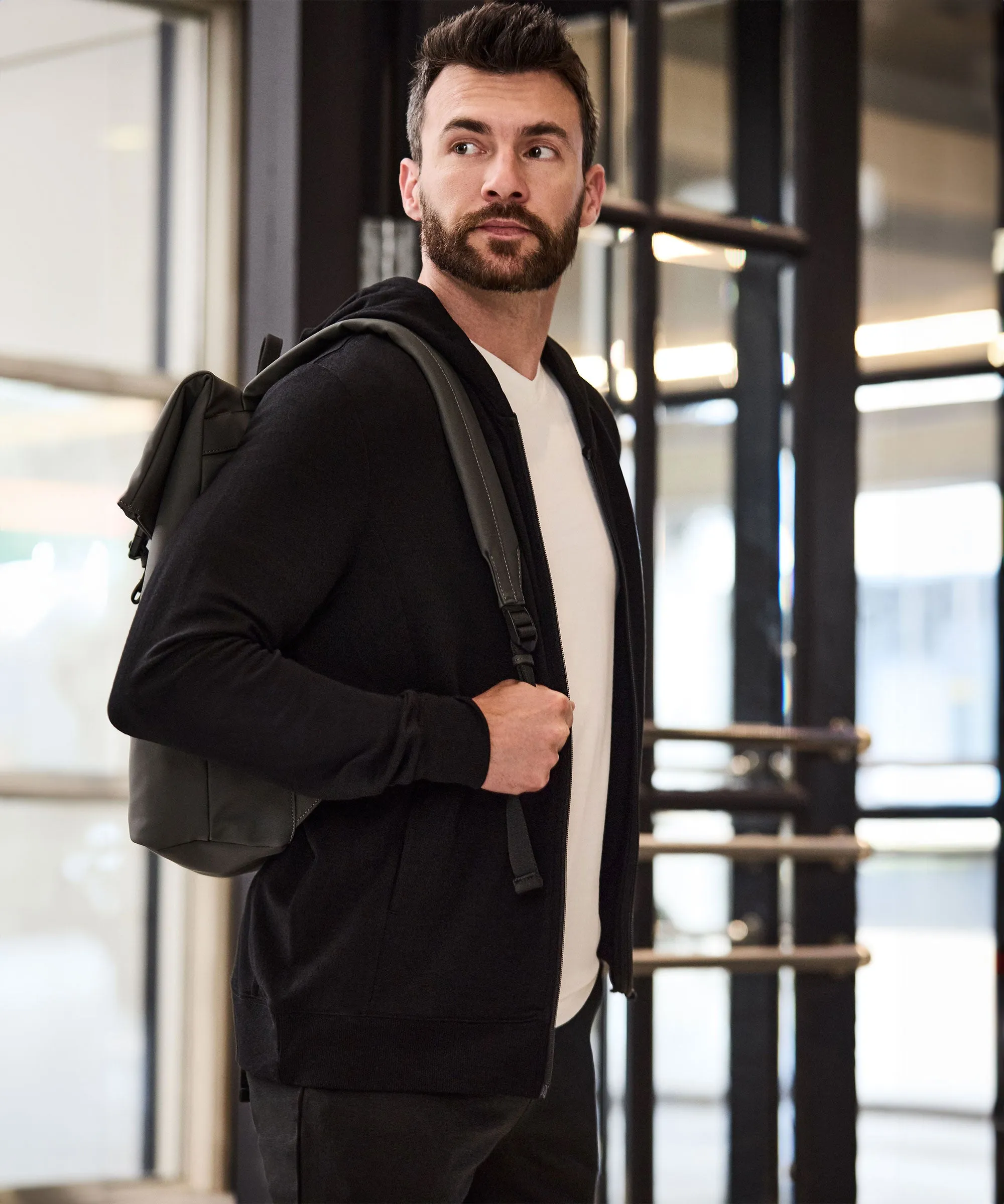 Men's Compact Travel Hoodie,Men Tops