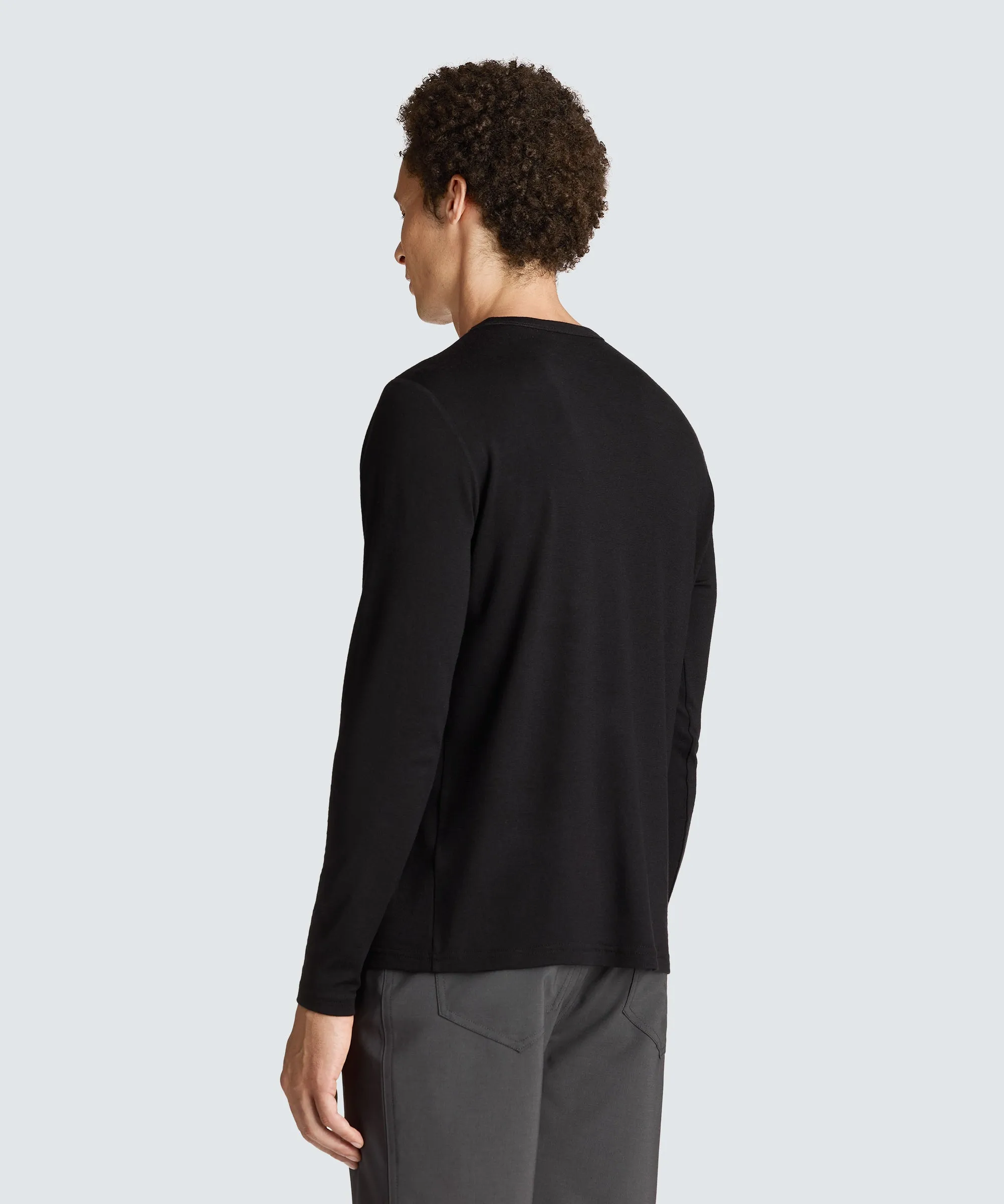 Men's Long Sleeve Merino Crew,Men Tops