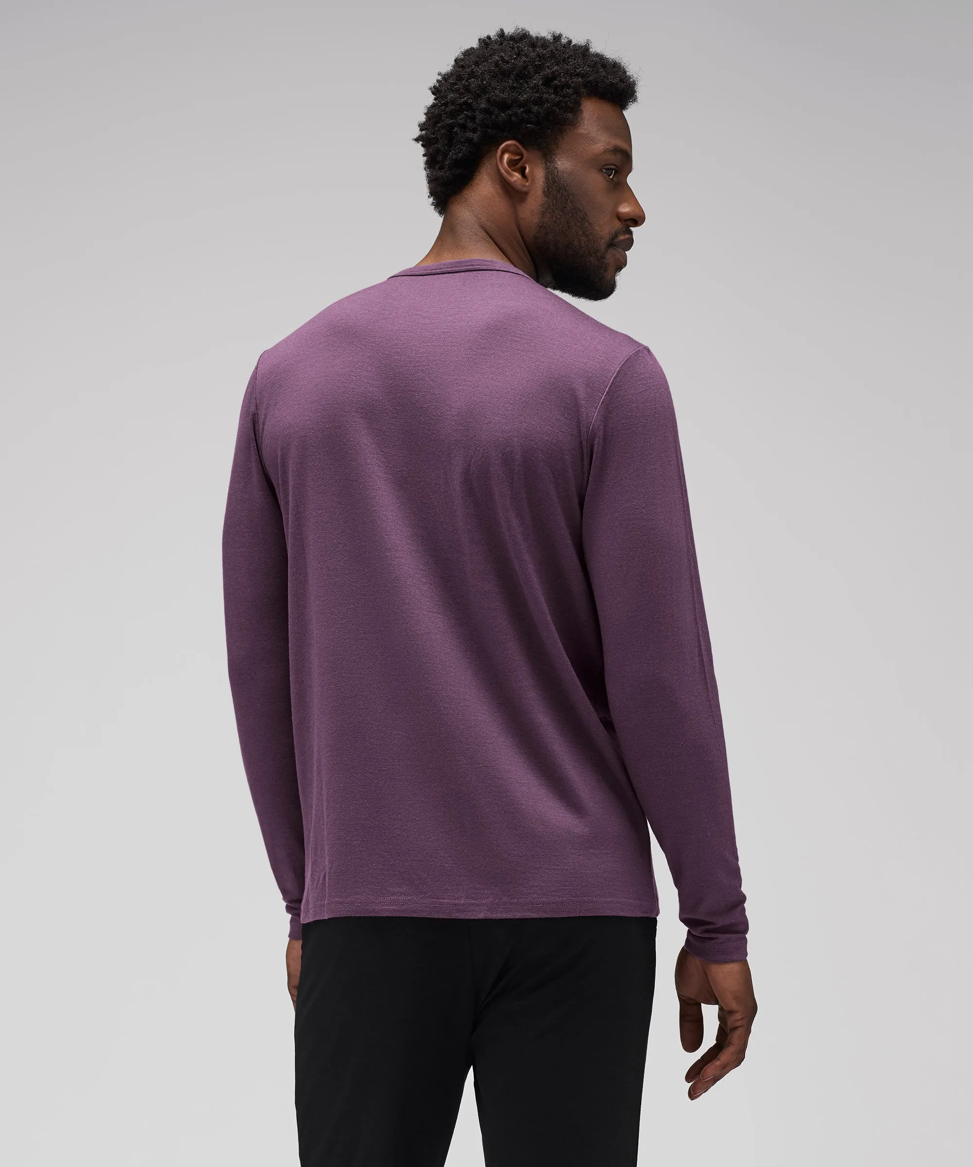 Men's Long Sleeve Merino Crew,Men Tops