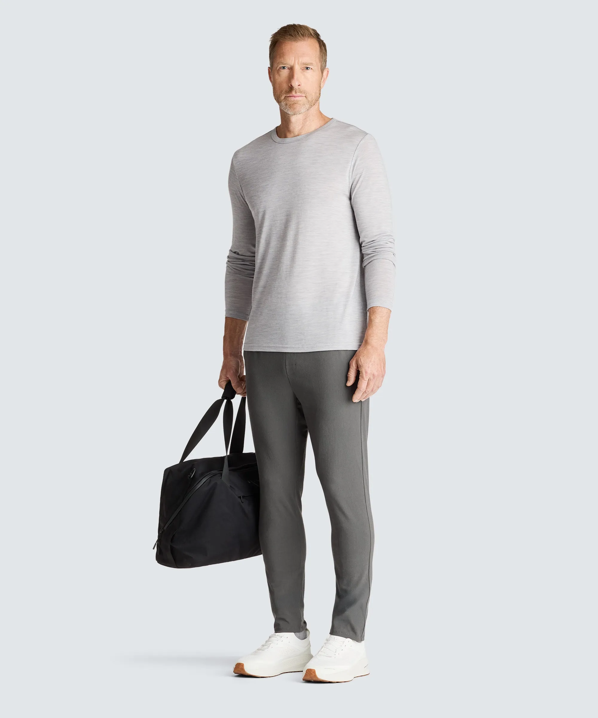 Men's Long Sleeve Merino Crew,Men Tops