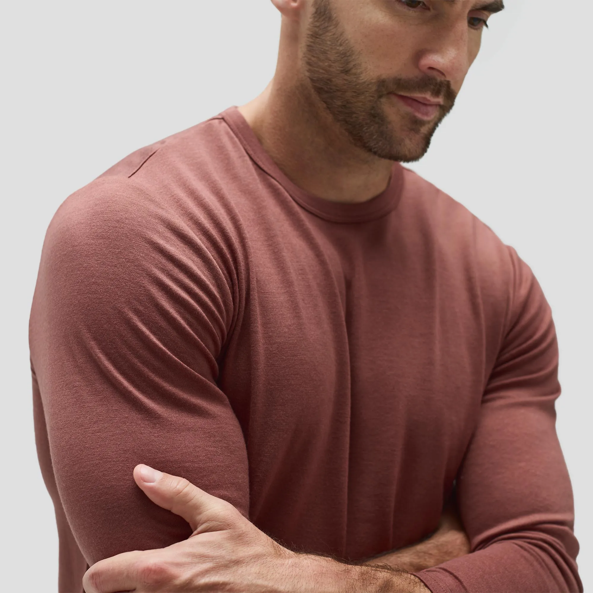 Men's Long Sleeve Merino Crew,Men Tops