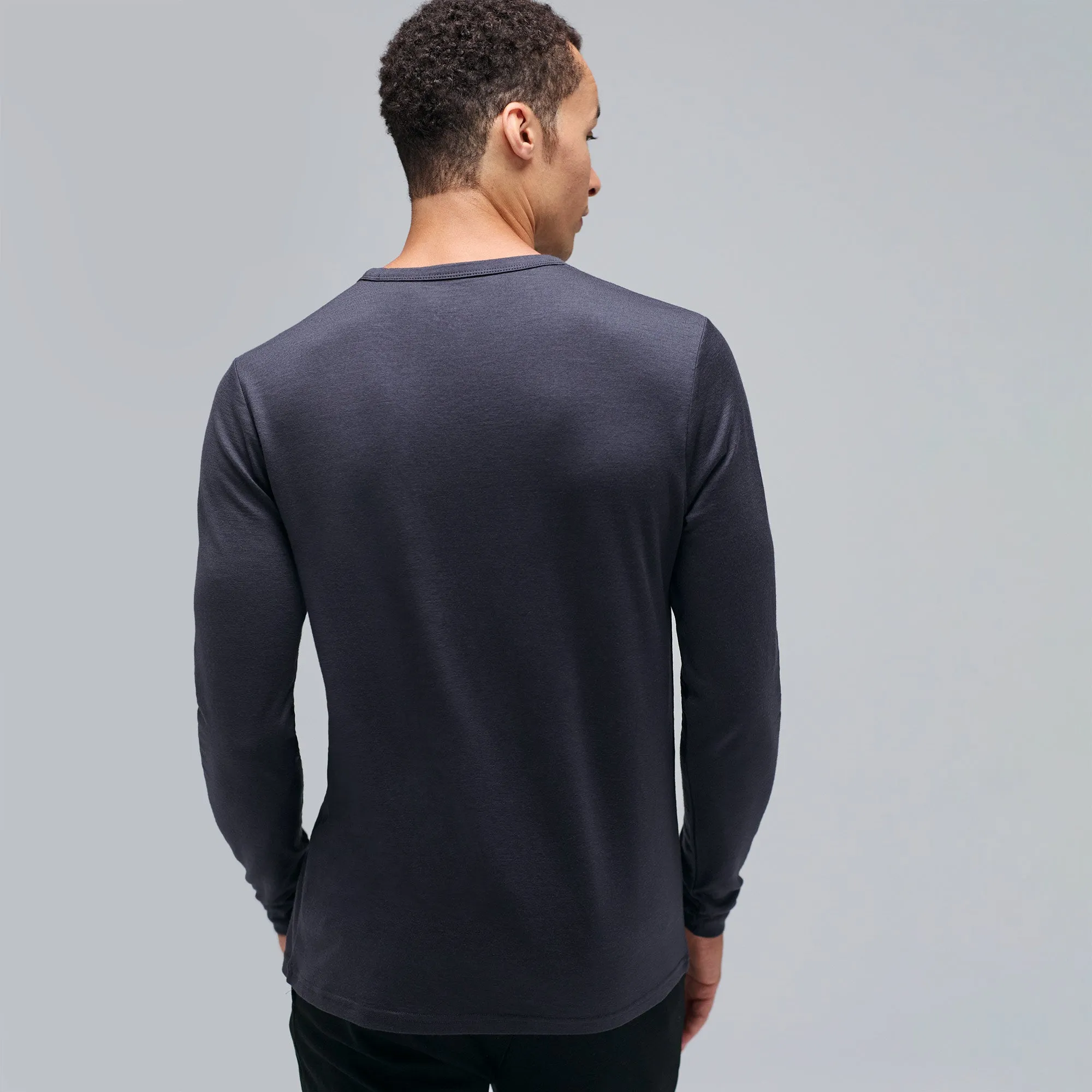 Men's Long Sleeve Merino Crew,Men Tops