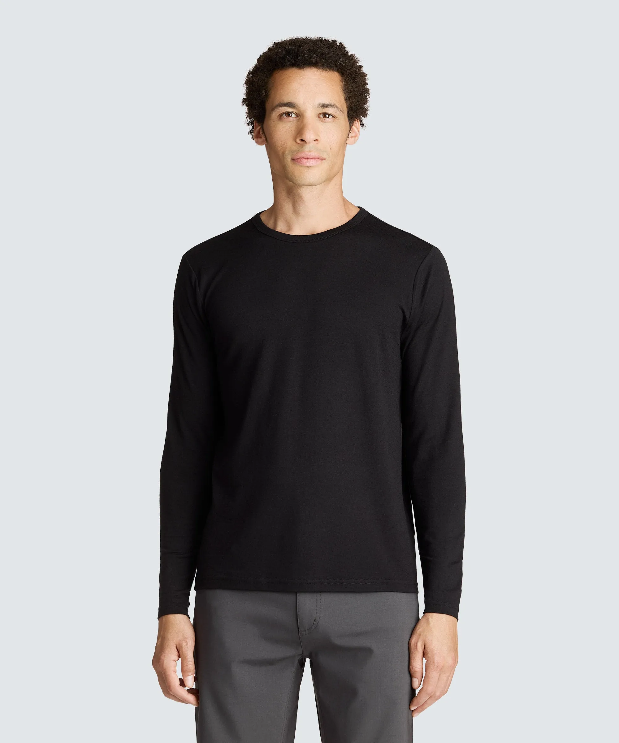 Men's Long Sleeve Merino Crew,Men Tops