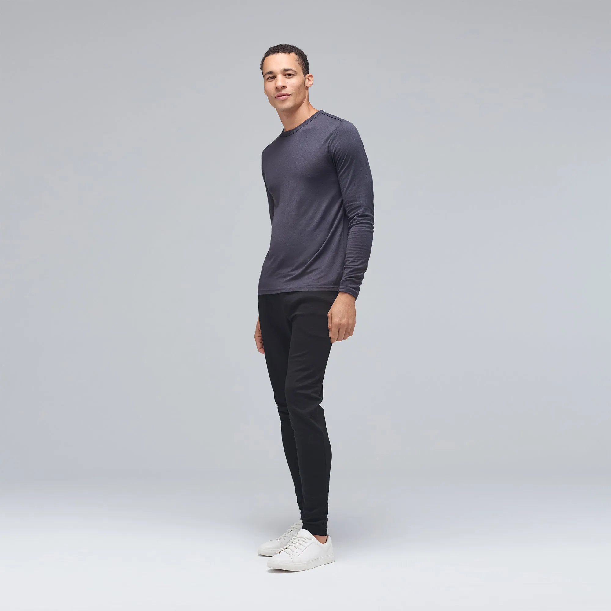 Men's Long Sleeve Merino Crew,Men Tops