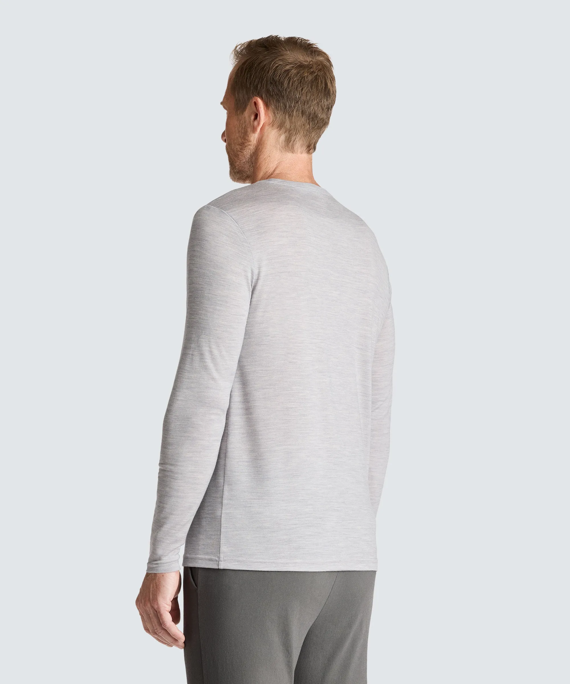 Men's Long Sleeve Merino Crew,Men Tops