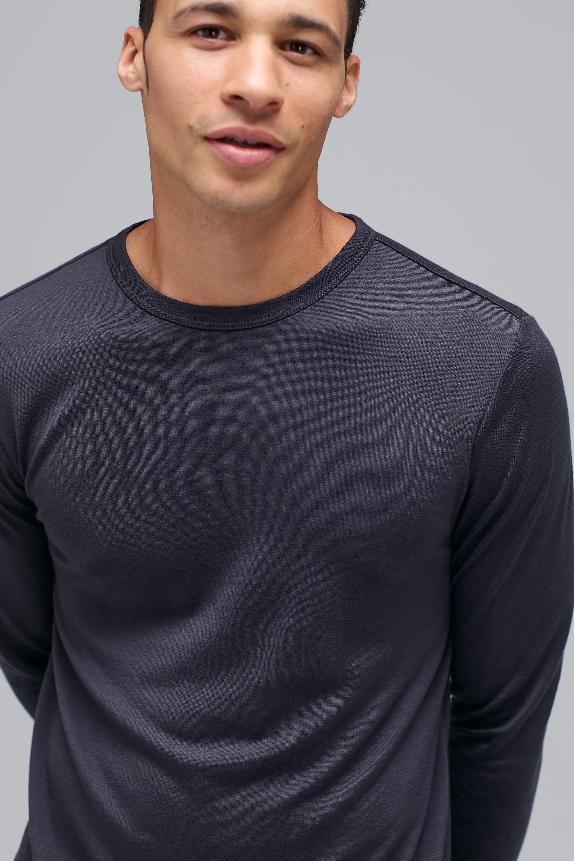 Men's Long Sleeve Merino Crew,Men Tops