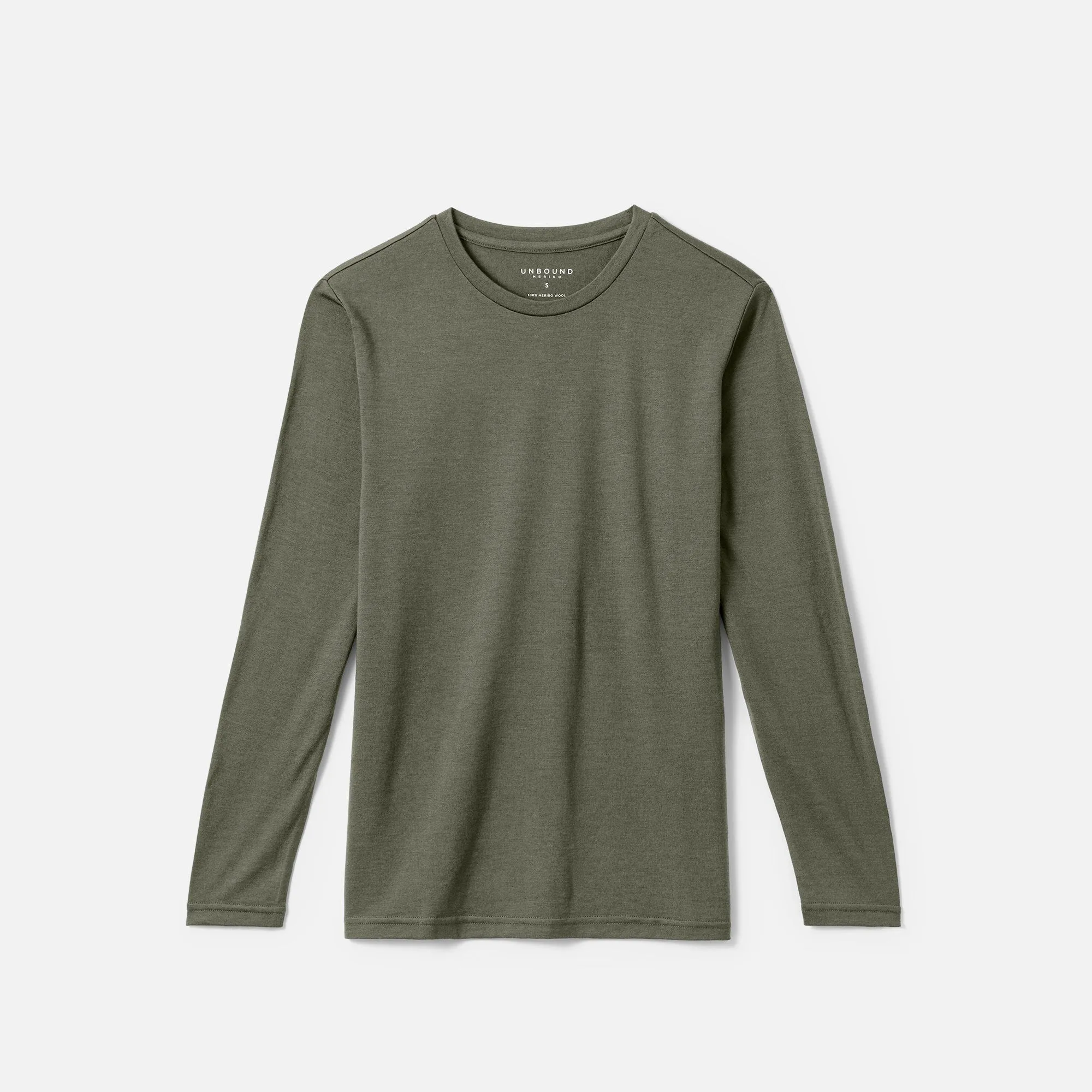 Men's Long Sleeve Merino Crew,Men Tops