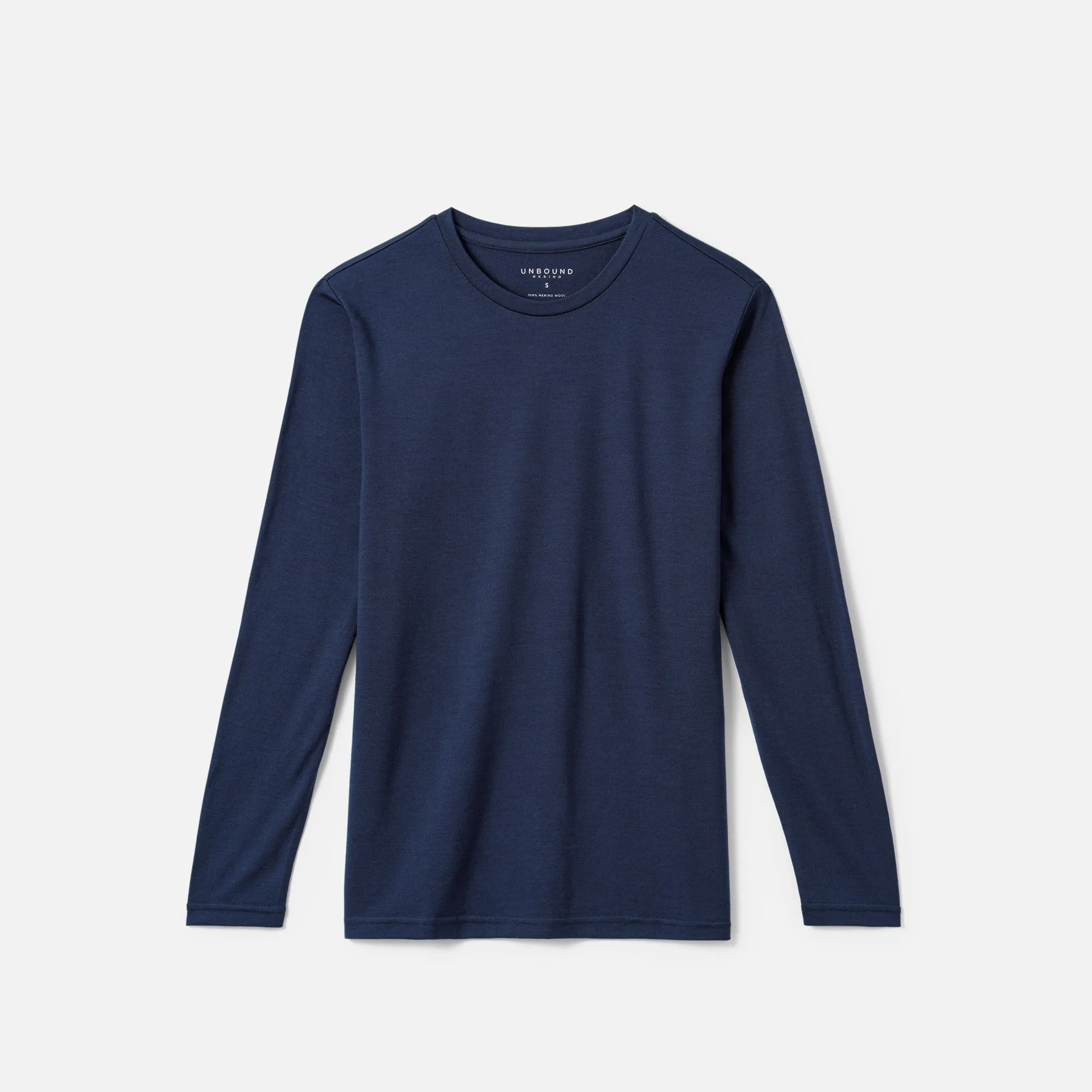 Men's Long Sleeve Merino Crew,Men Tops