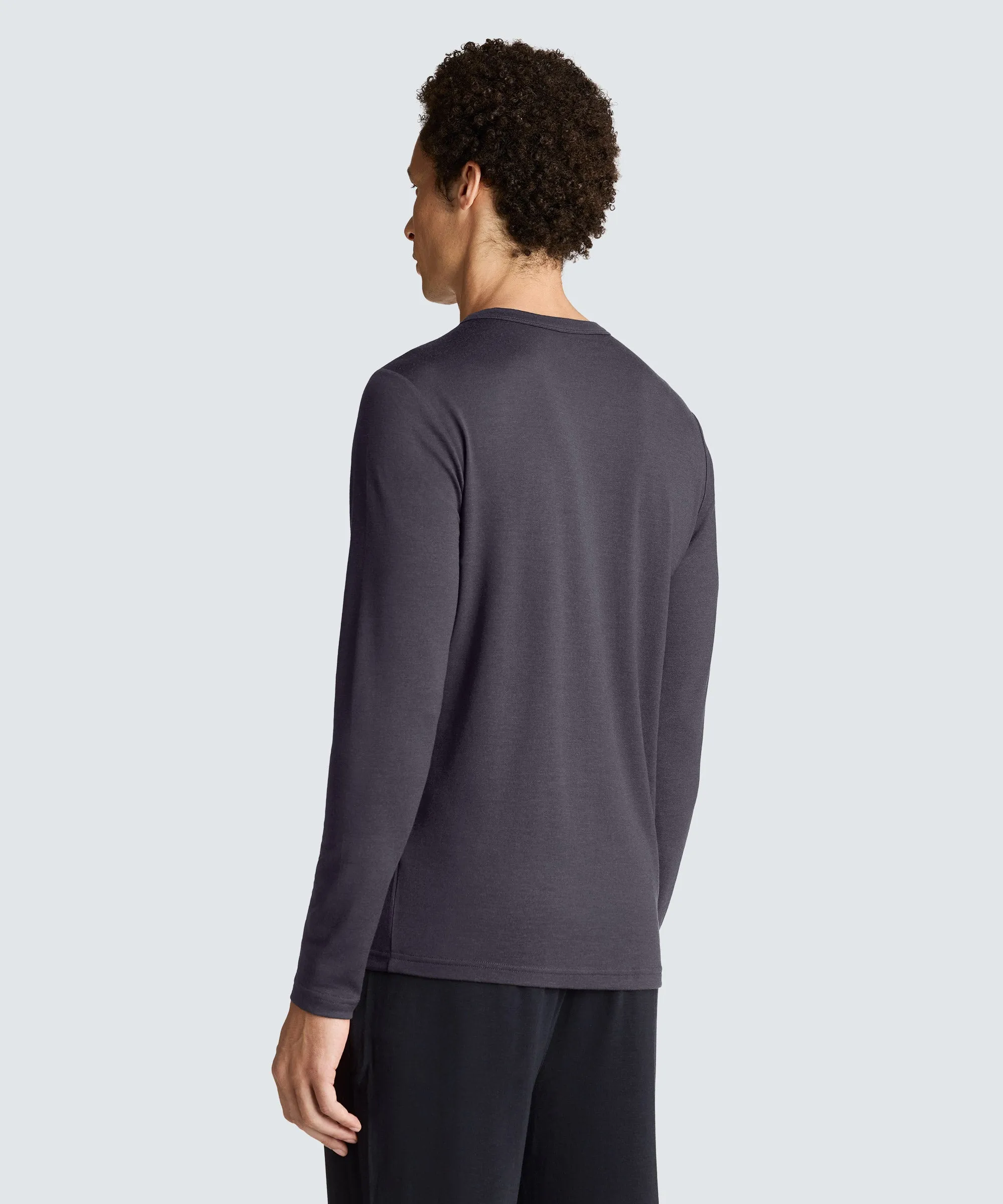 Men's Long Sleeve Merino Henley,Men Tops