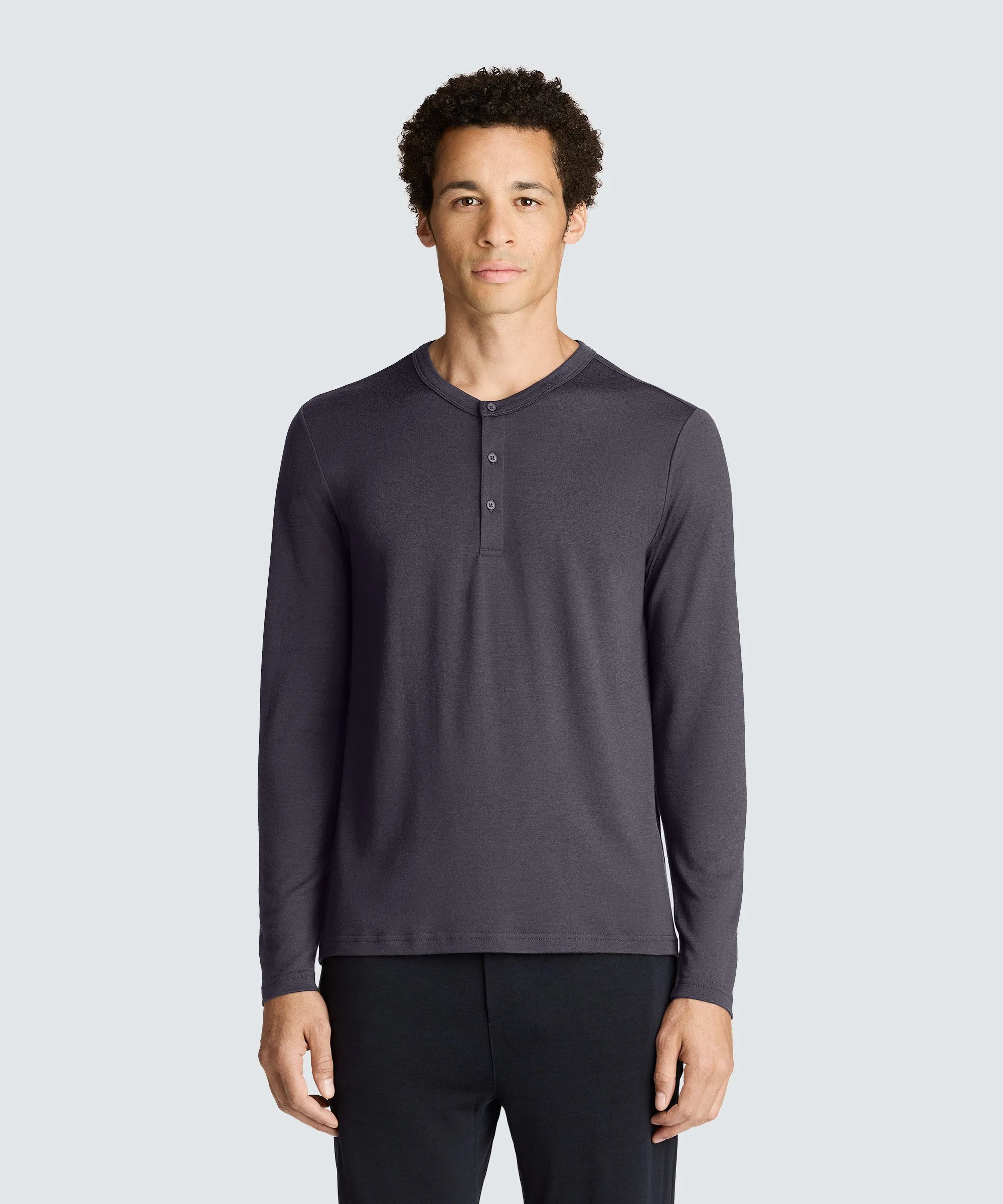 Men's Long Sleeve Merino Henley,Men Tops