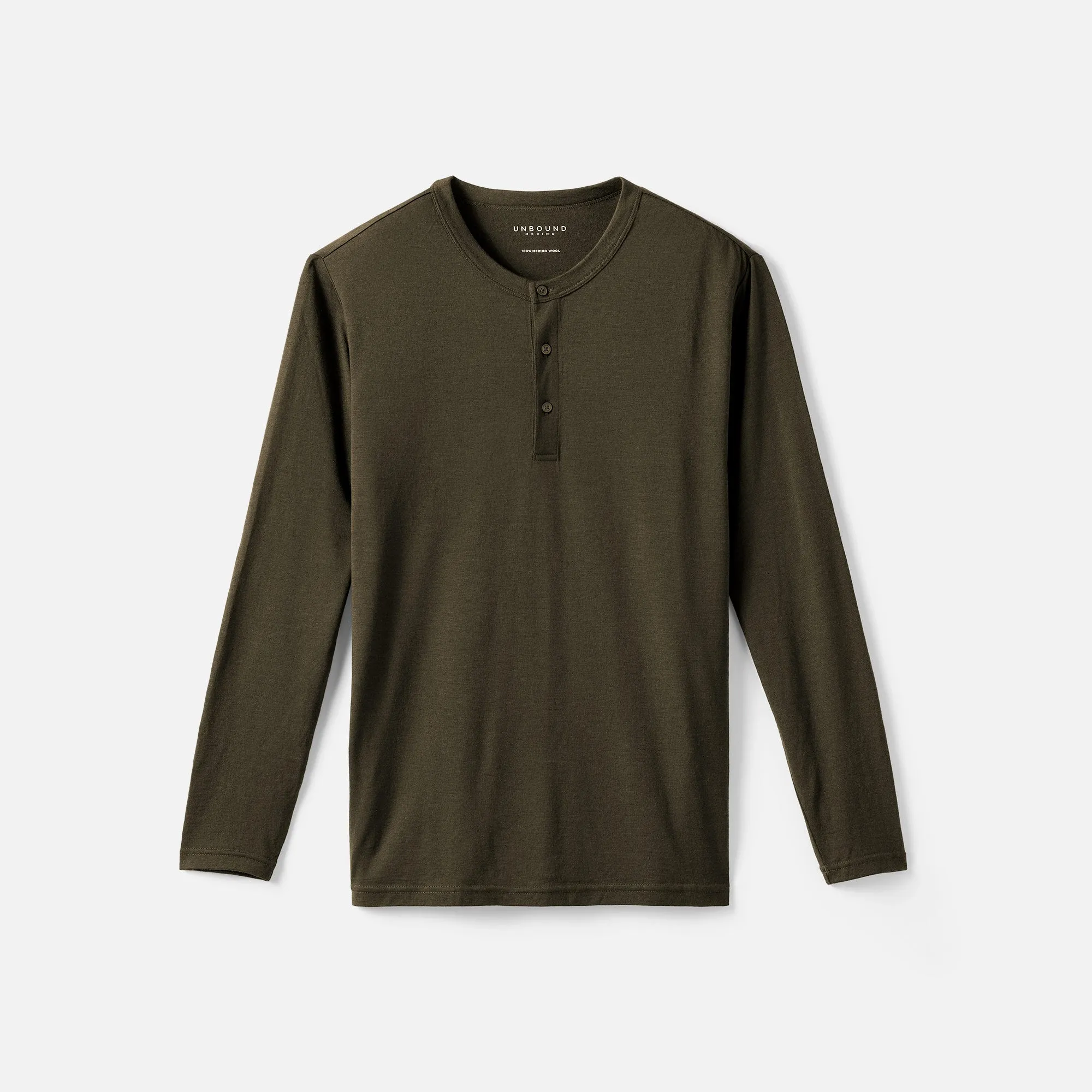 Men's Long Sleeve Merino Henley,Men Tops