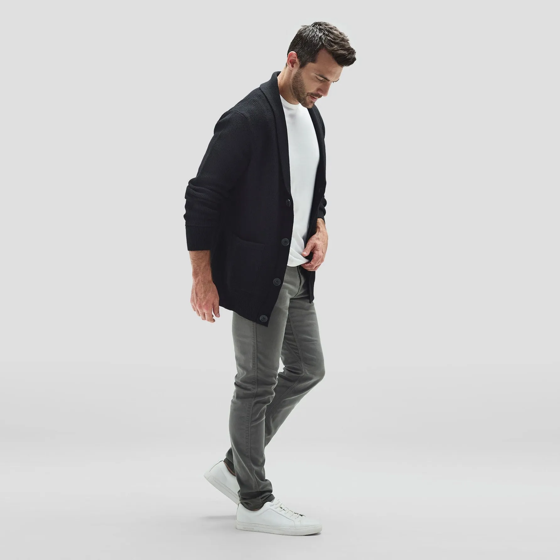 Men's Merino Cardigan,Men Tops