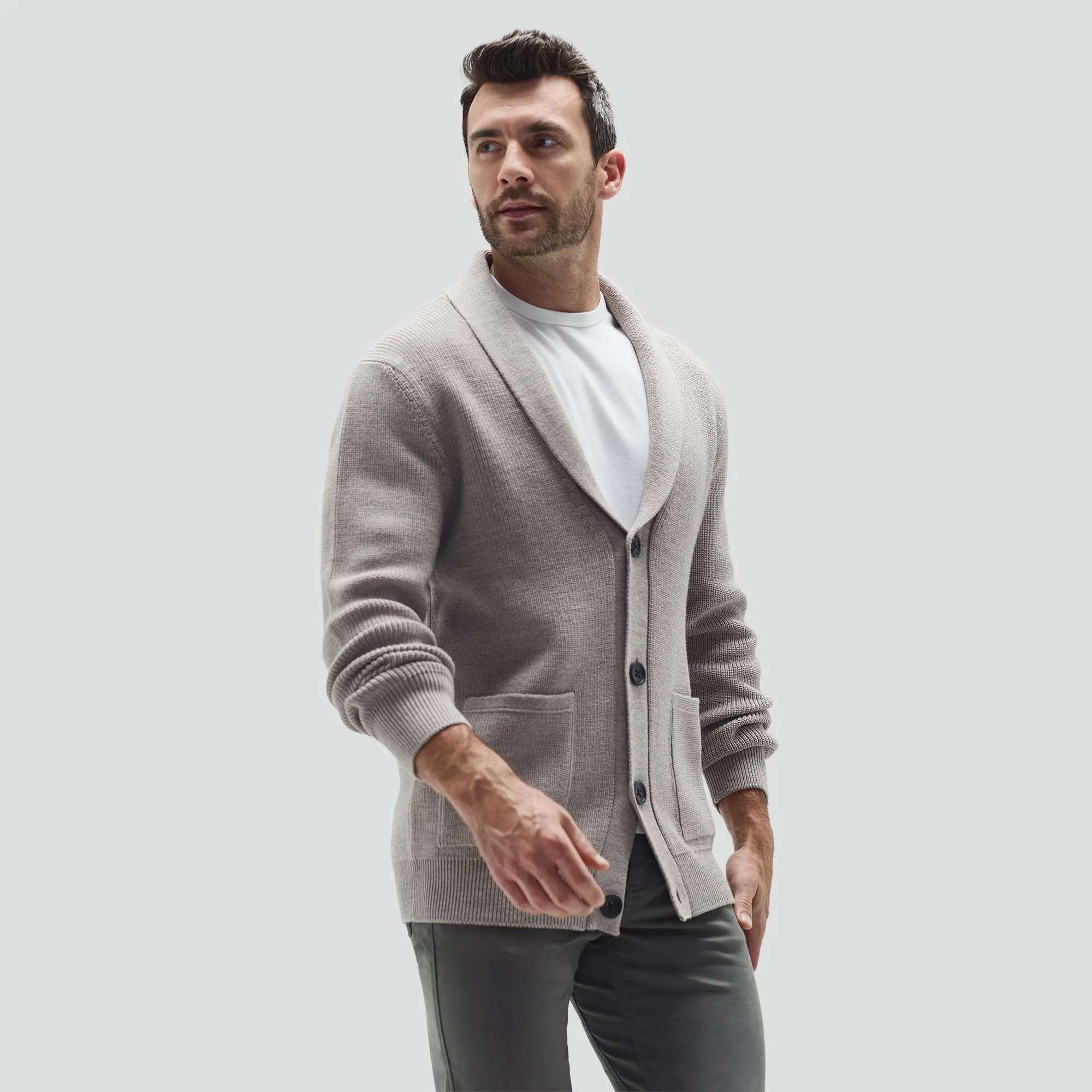 Men's Merino Cardigan,Men Tops