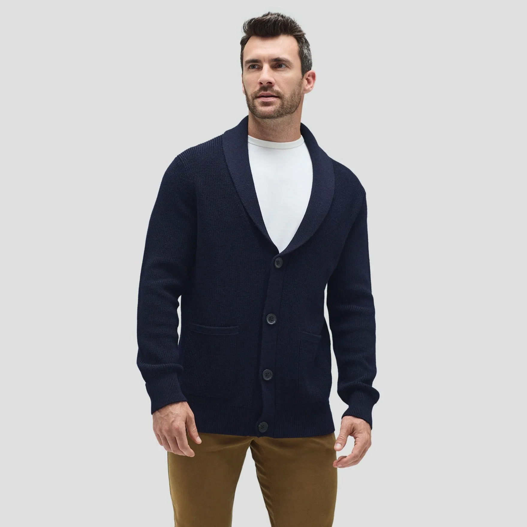 Men's Merino Cardigan,Men Tops