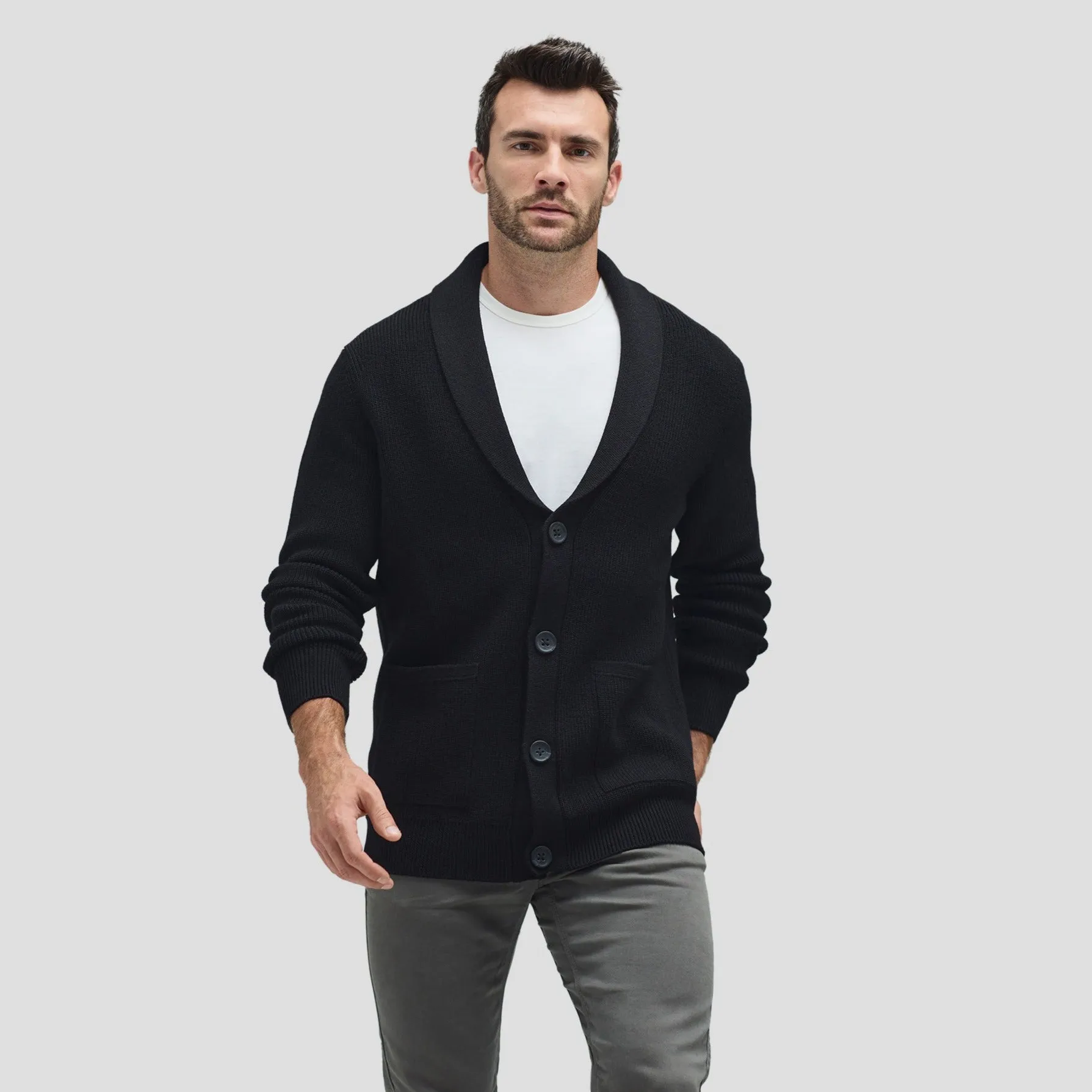 Men's Merino Cardigan,Men Tops