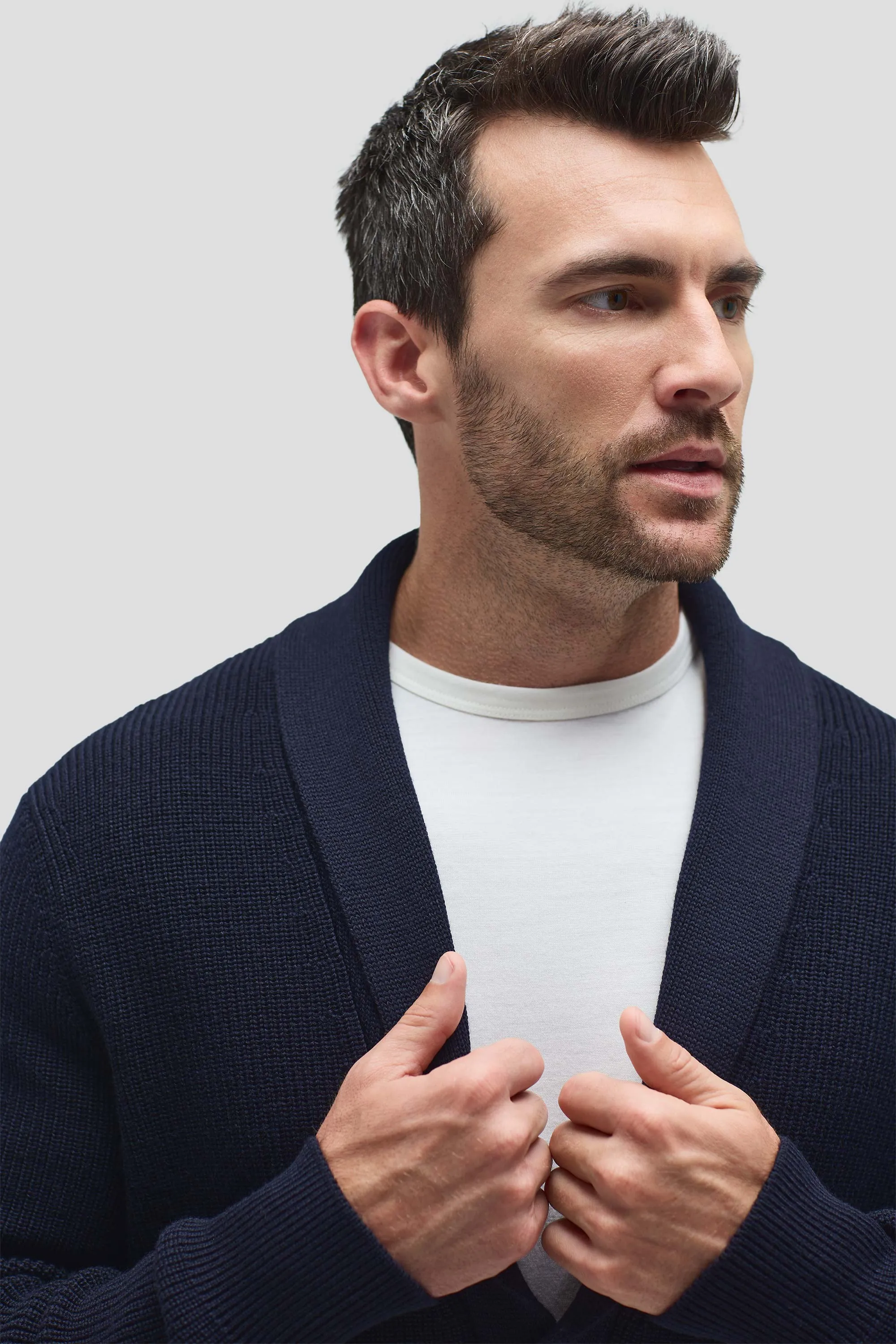 Men's Merino Cardigan,Men Tops