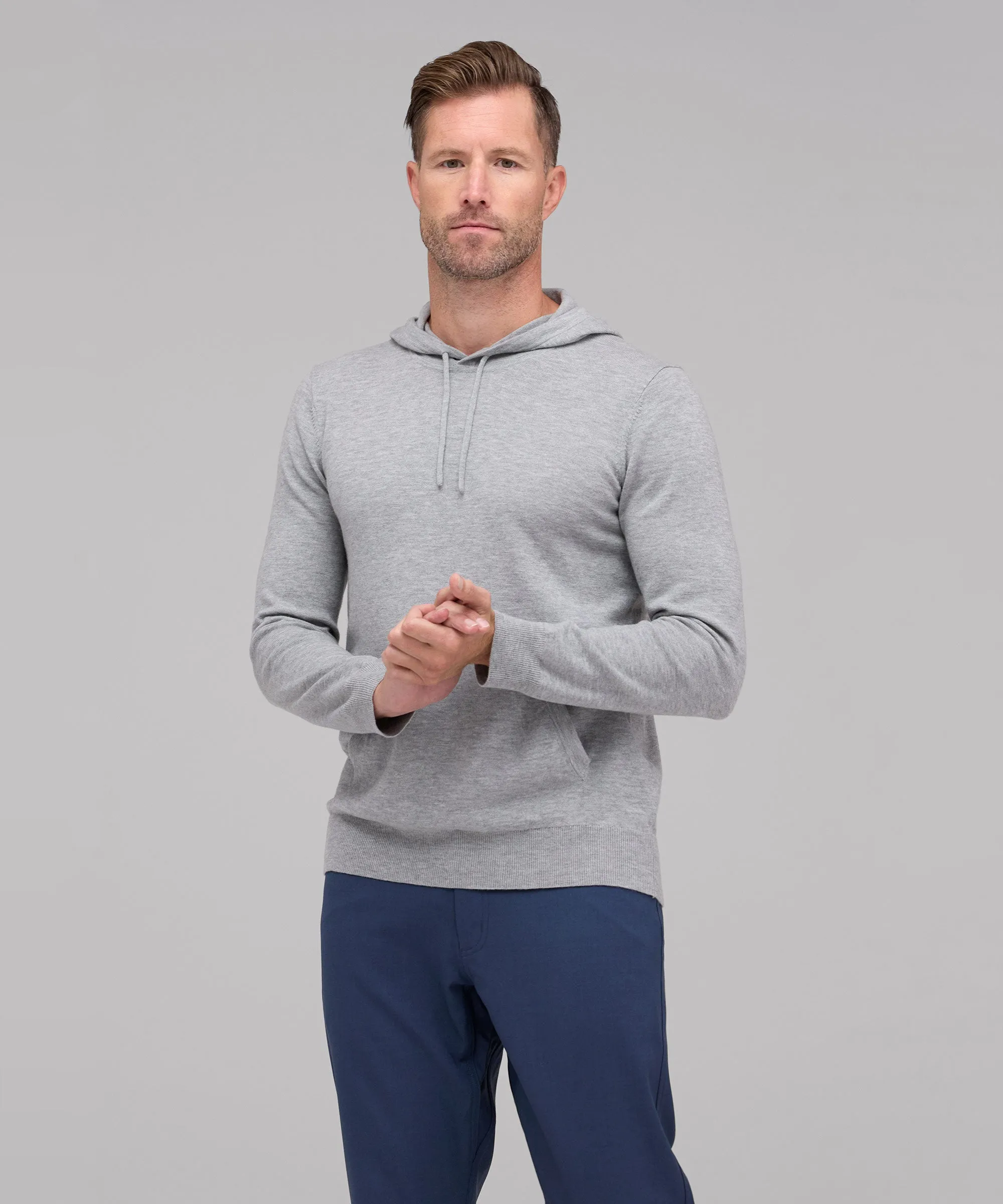 Men's Merino Cashmere Hoodie,Men Tops
