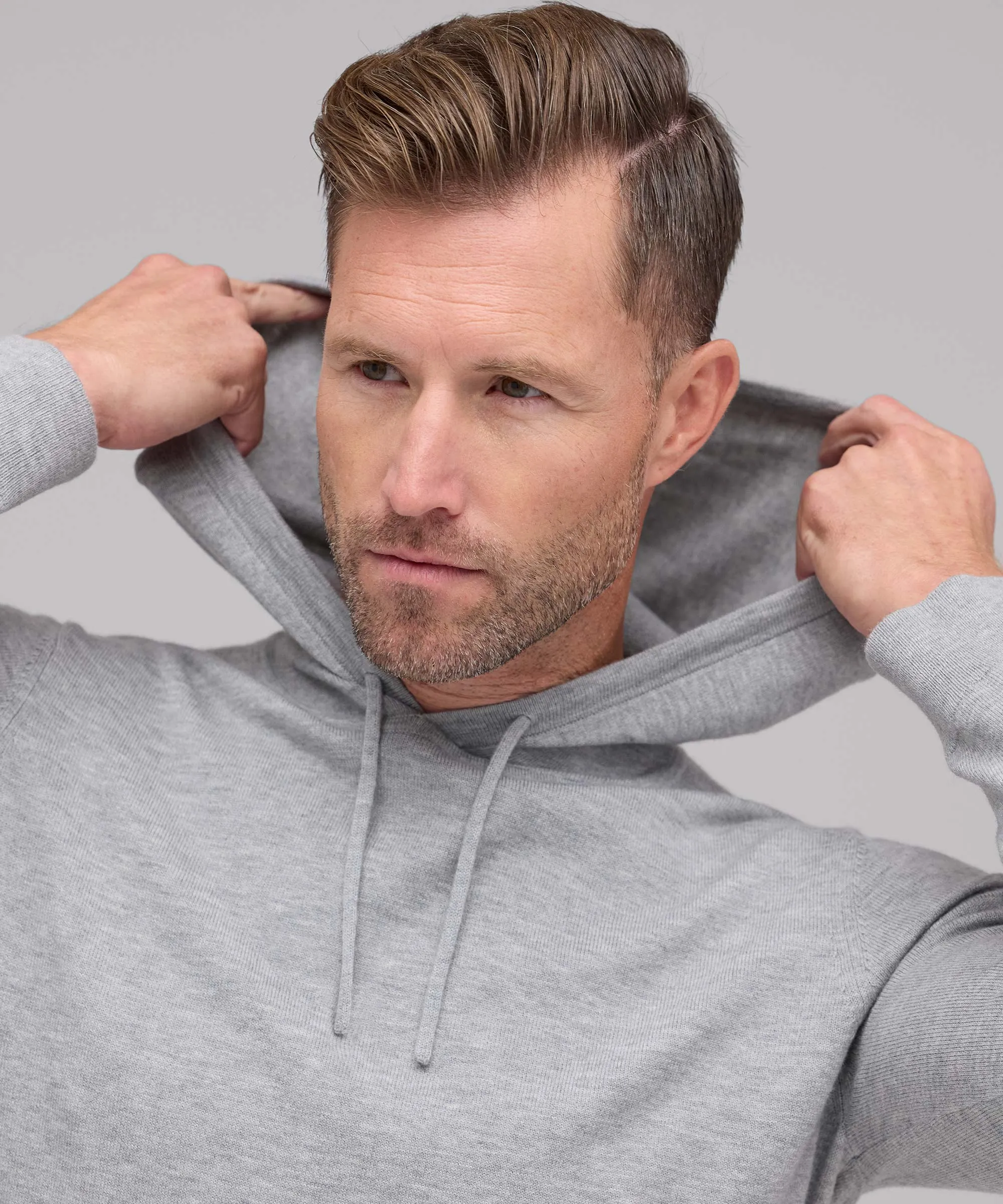 Men's Merino Cashmere Hoodie,Men Tops