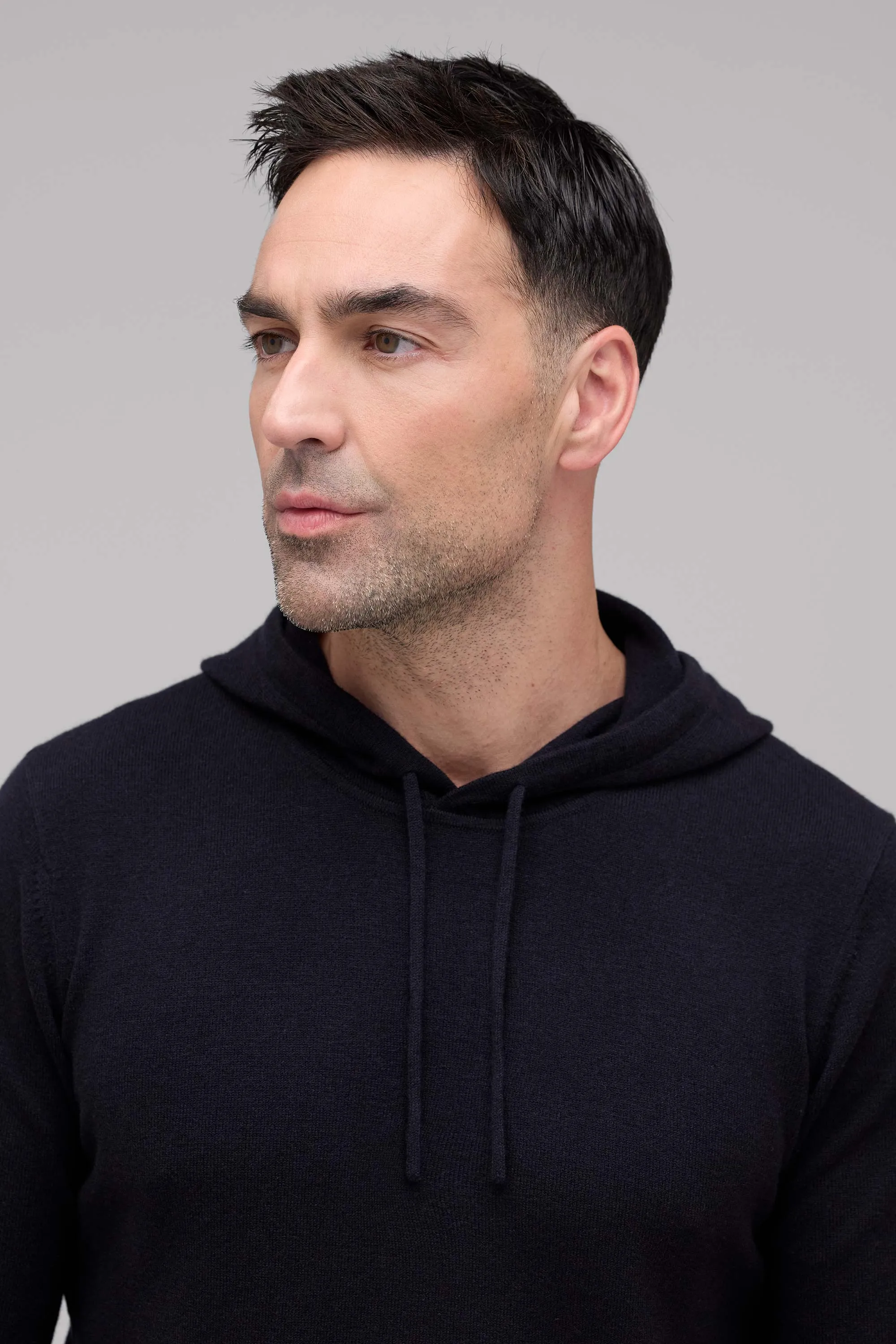 Men's Merino Cashmere Hoodie,Men Tops