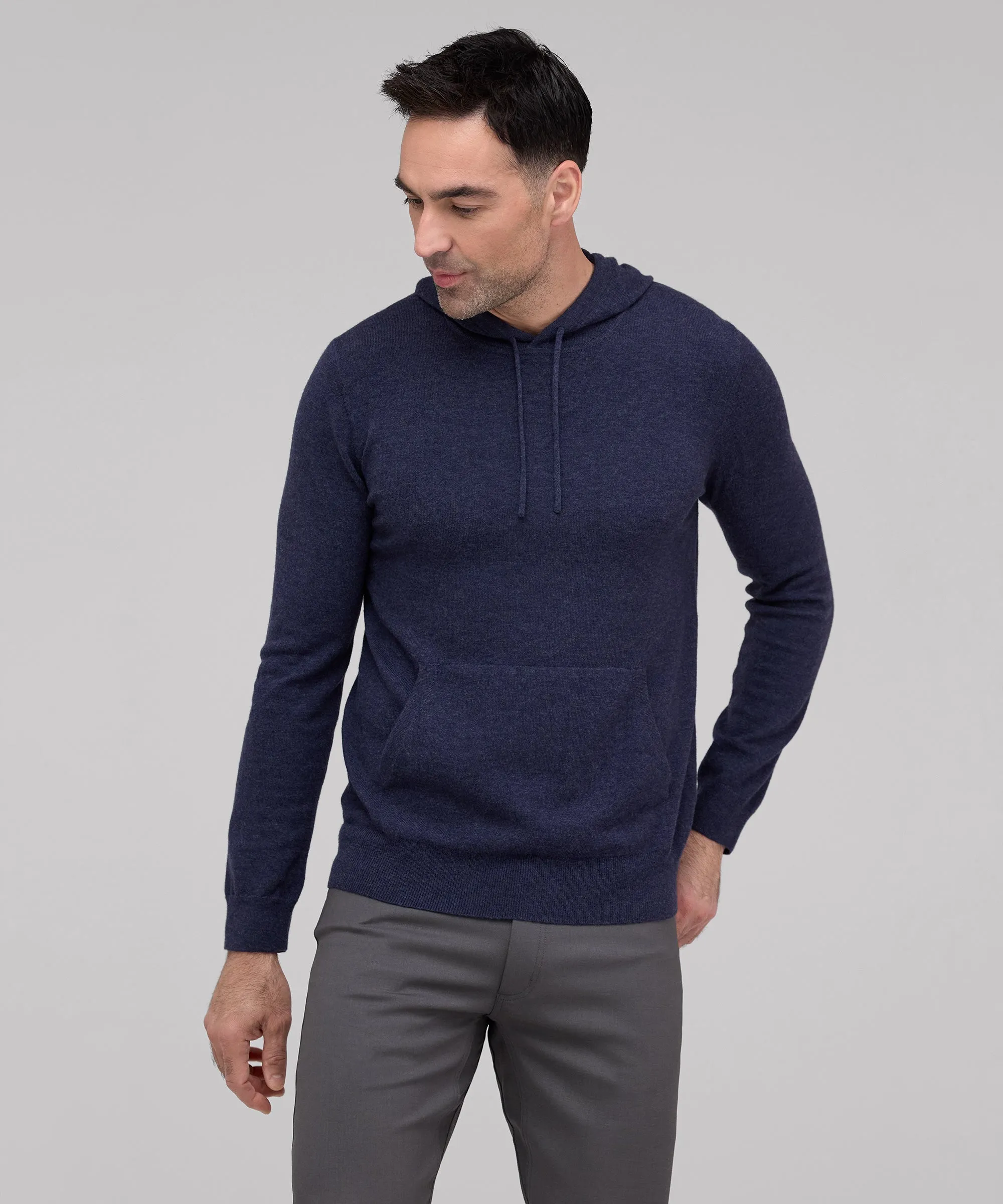 Men's Merino Cashmere Hoodie,Men Tops