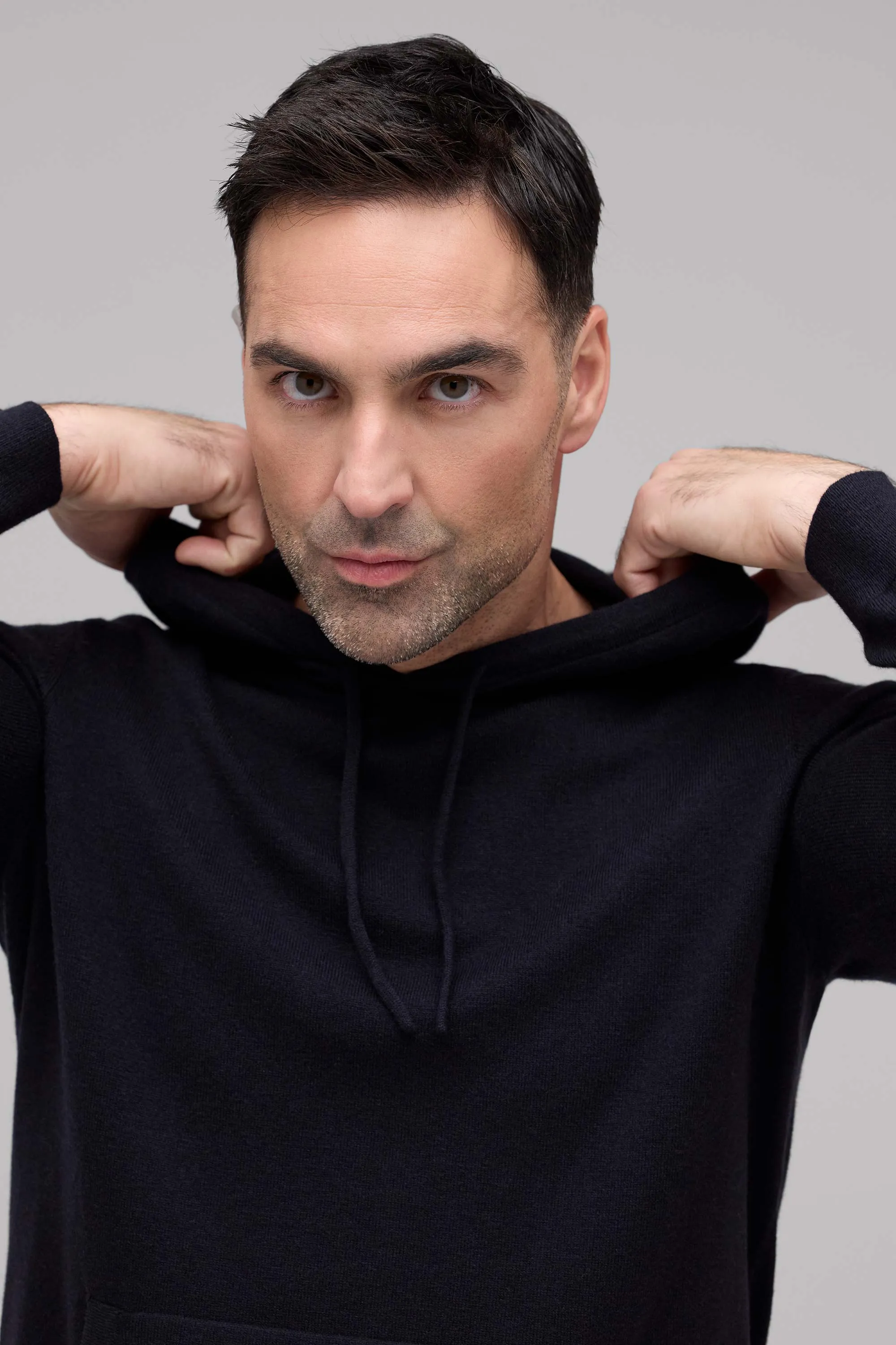 Men's Merino Cashmere Hoodie,Men Tops