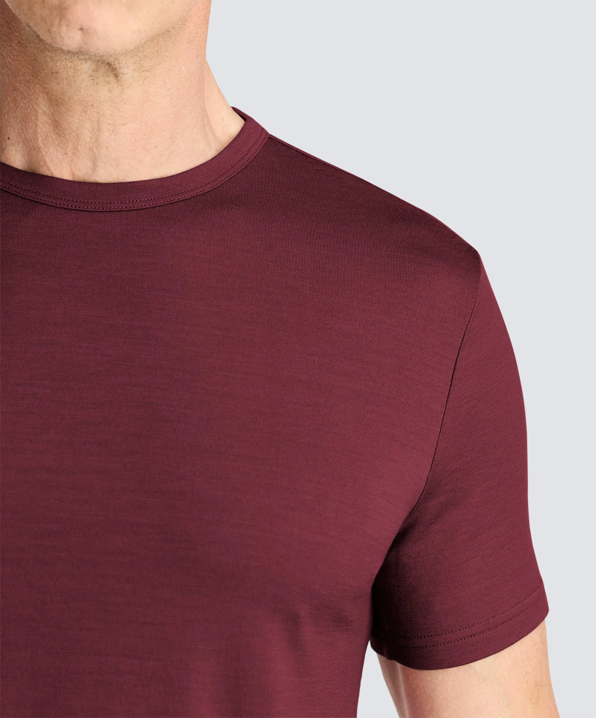 Men's Merino Crew Neck T-Shirt,Men Tops