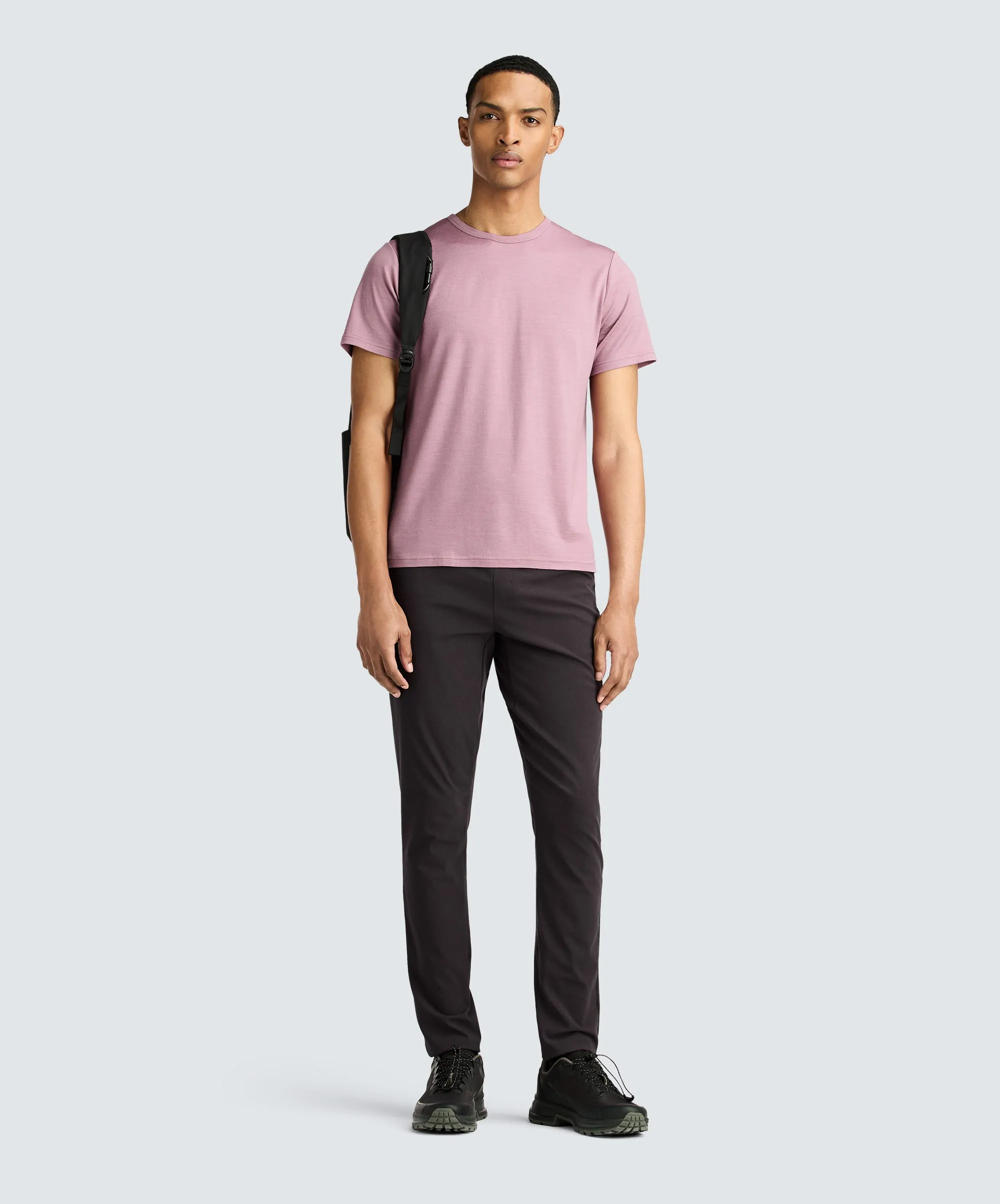 Men's Merino Crew Neck T-Shirt,Men Tops