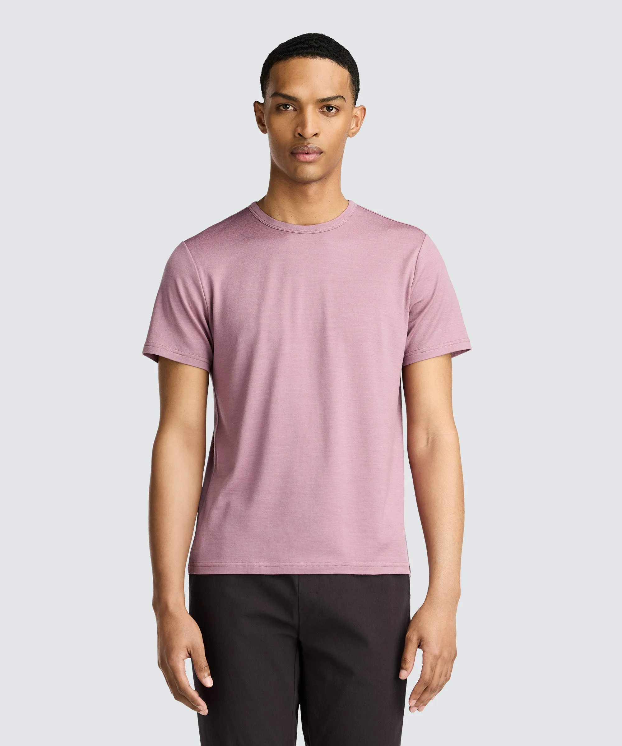 Men's Merino Crew Neck T-Shirt,Men Tops
