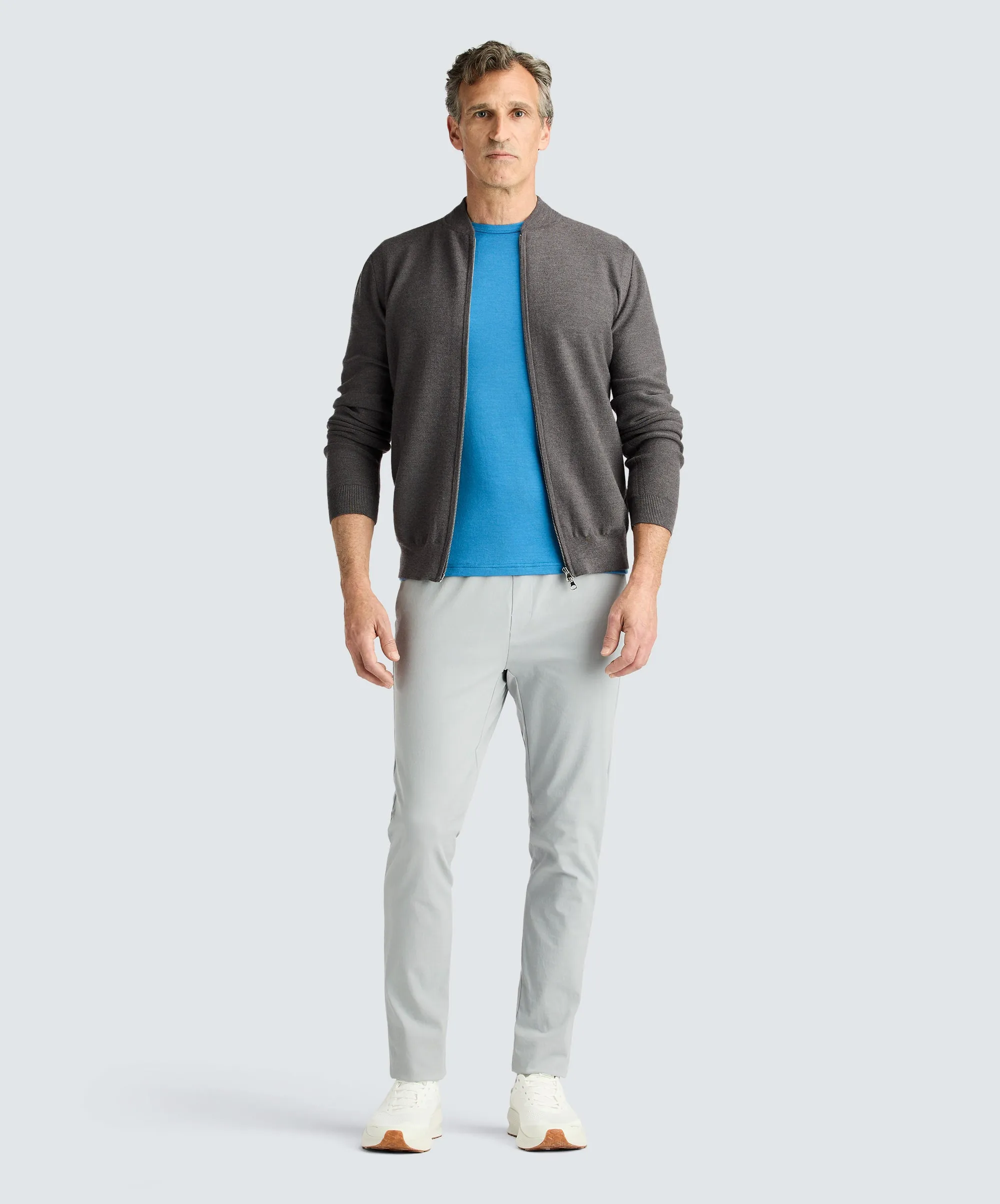 Men's Merino Crew Neck T-Shirt,Men Tops