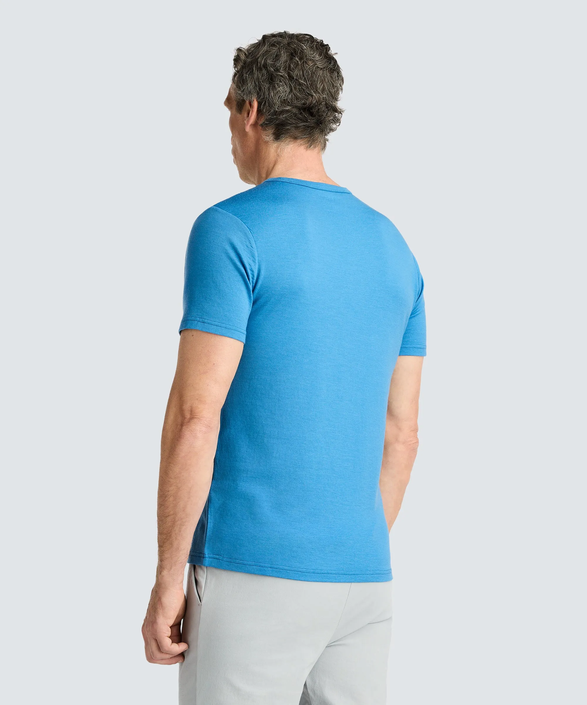 Men's Merino Crew Neck T-Shirt,Men Tops