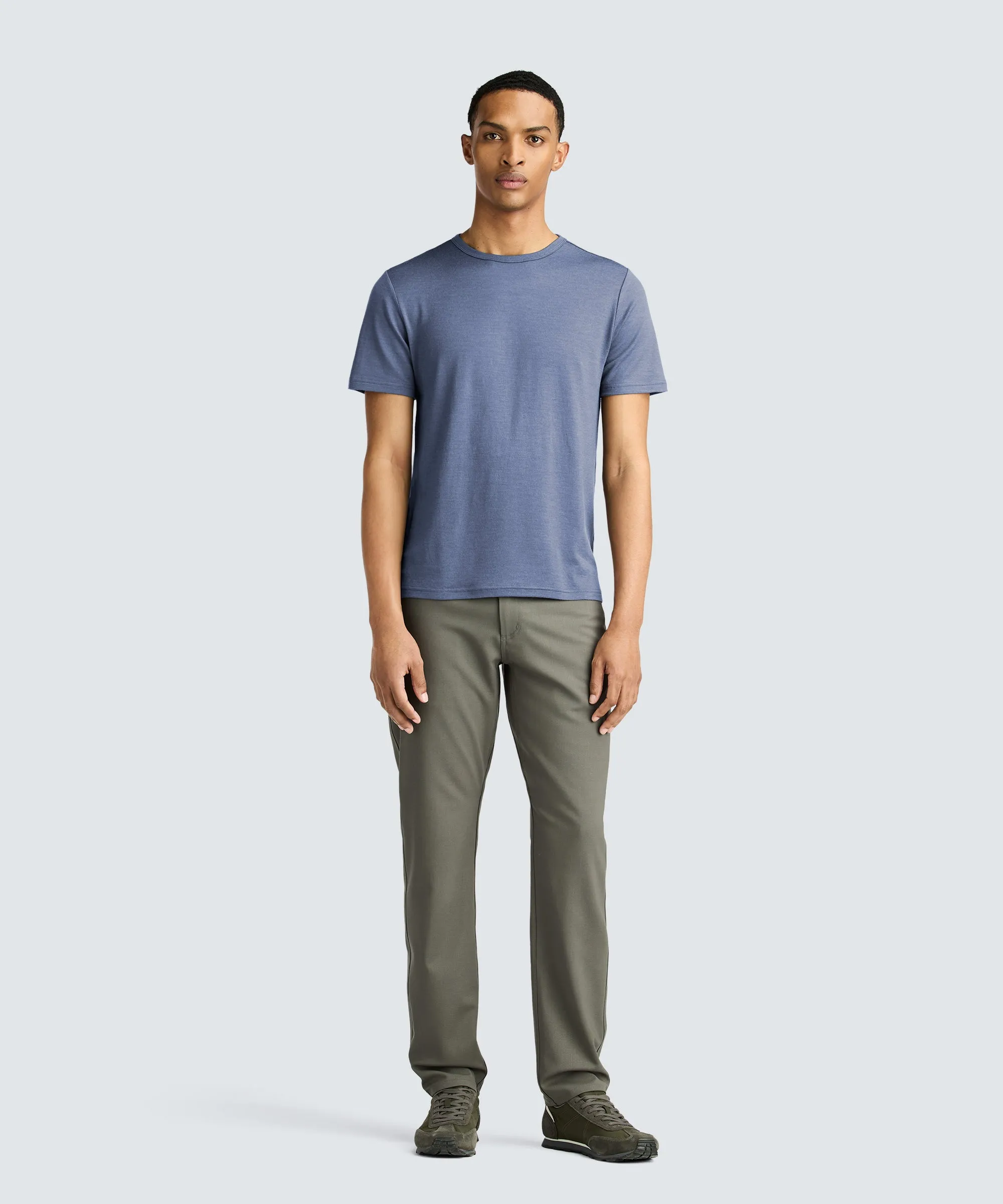 Men's Merino Crew Neck T-Shirt,Men Tops