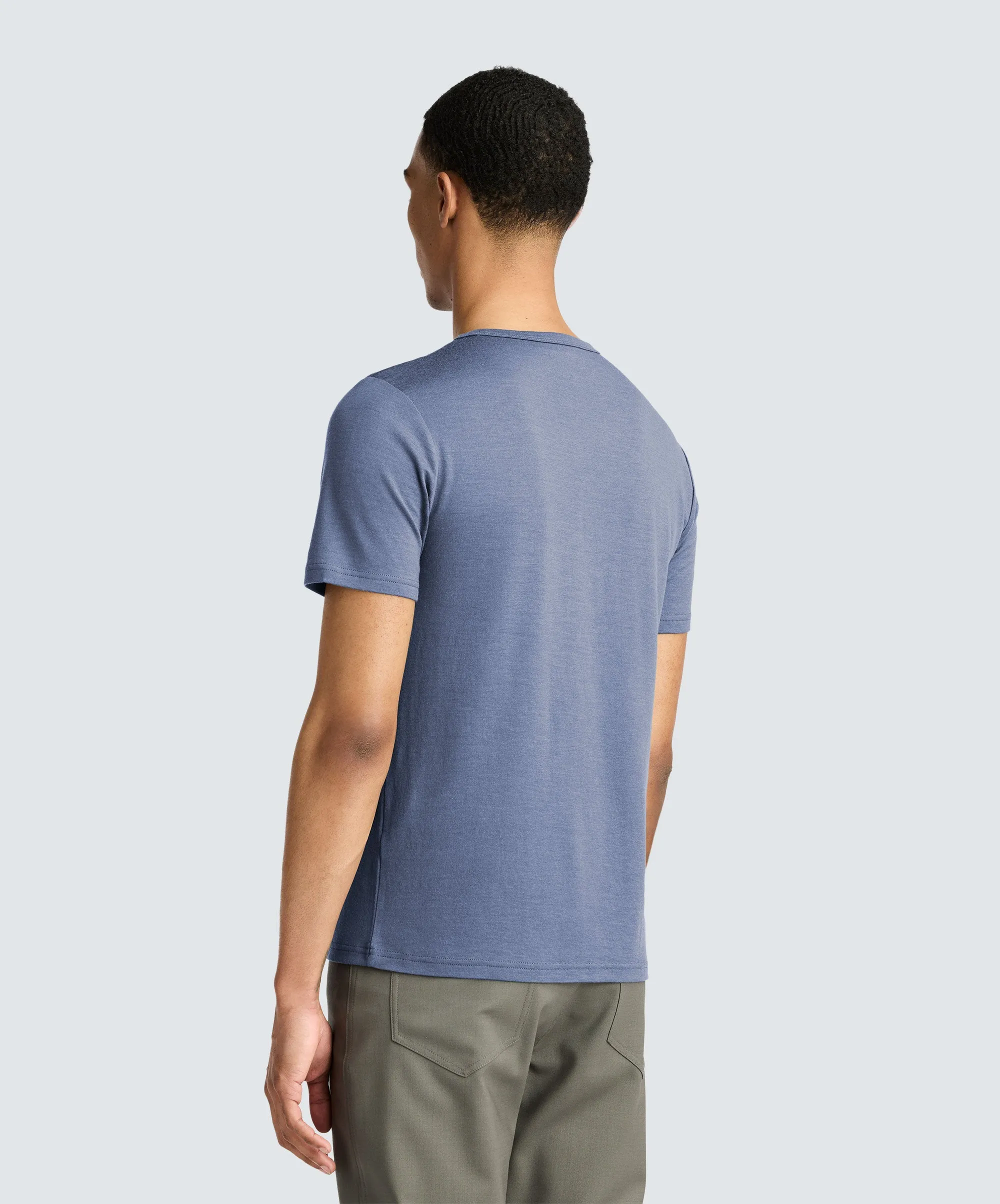 Men's Merino Crew Neck T-Shirt,Men Tops