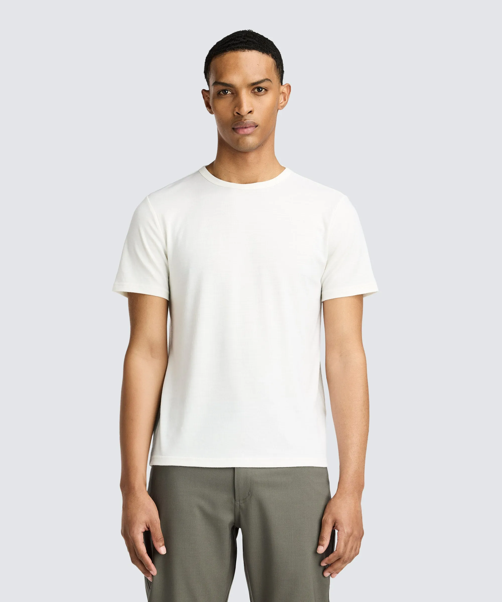 Men's Merino Crew Neck T-Shirt,Men Tops