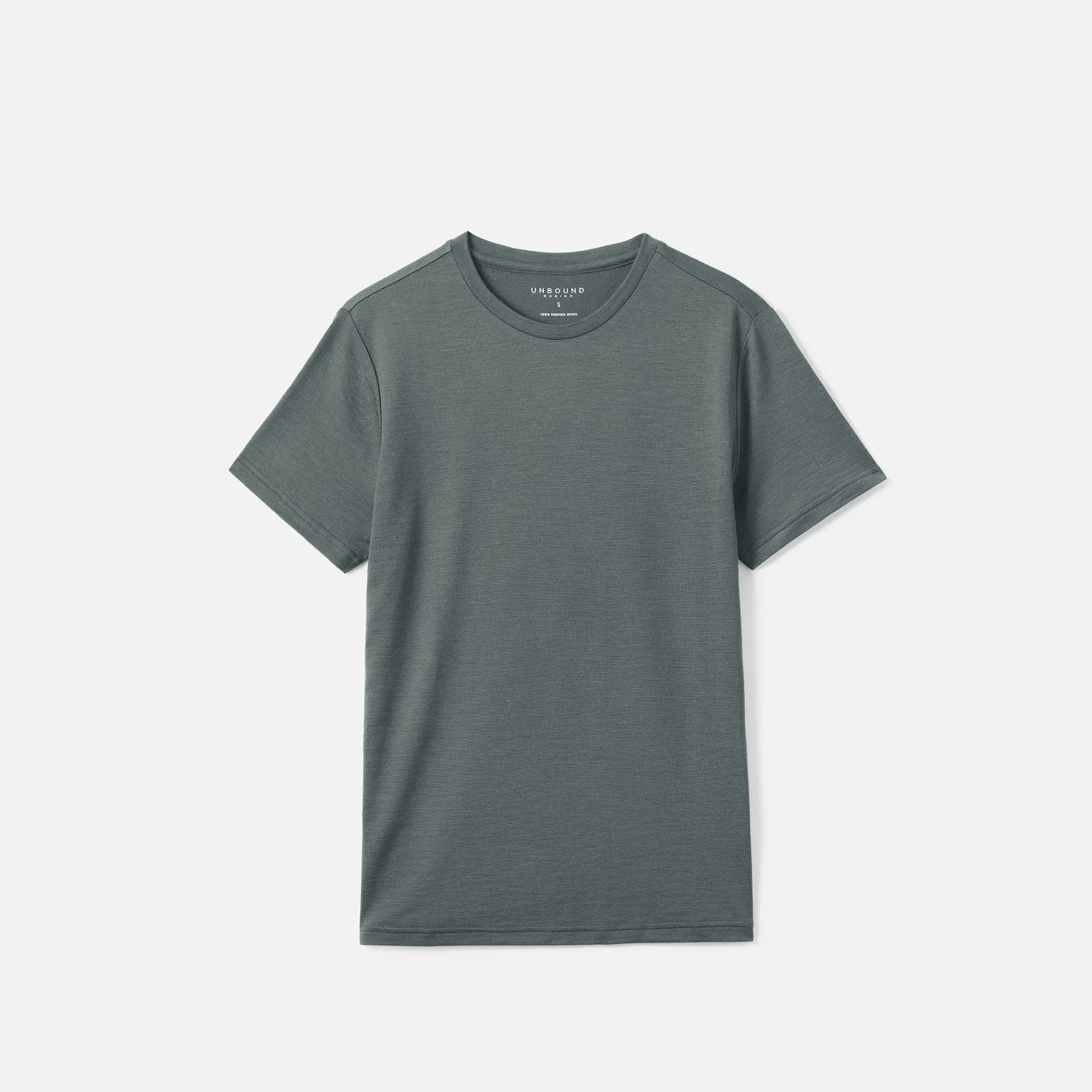 Men's Merino Crew Neck T-Shirt,Men Tops