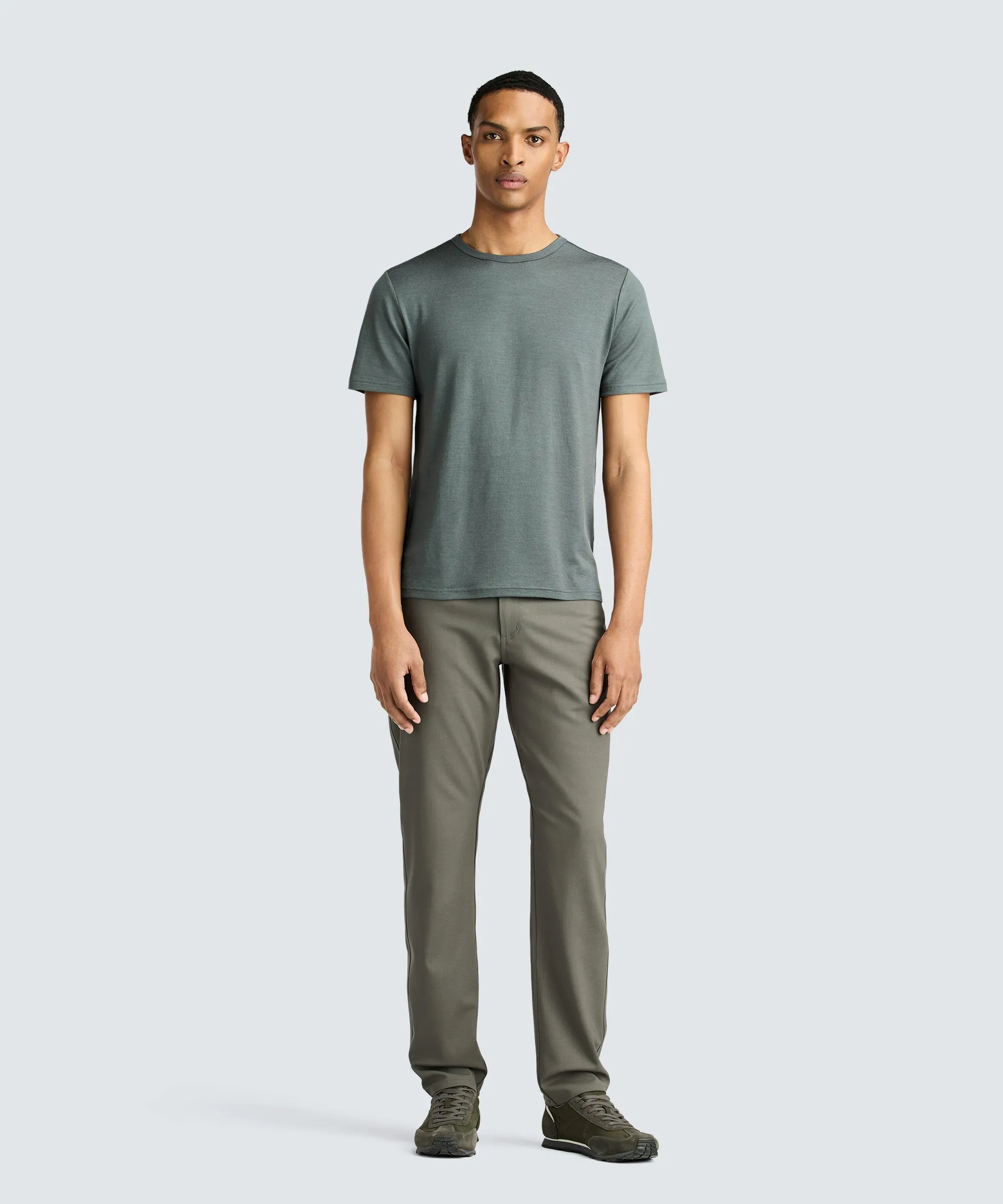 Men's Merino Crew Neck T-Shirt,Men Tops