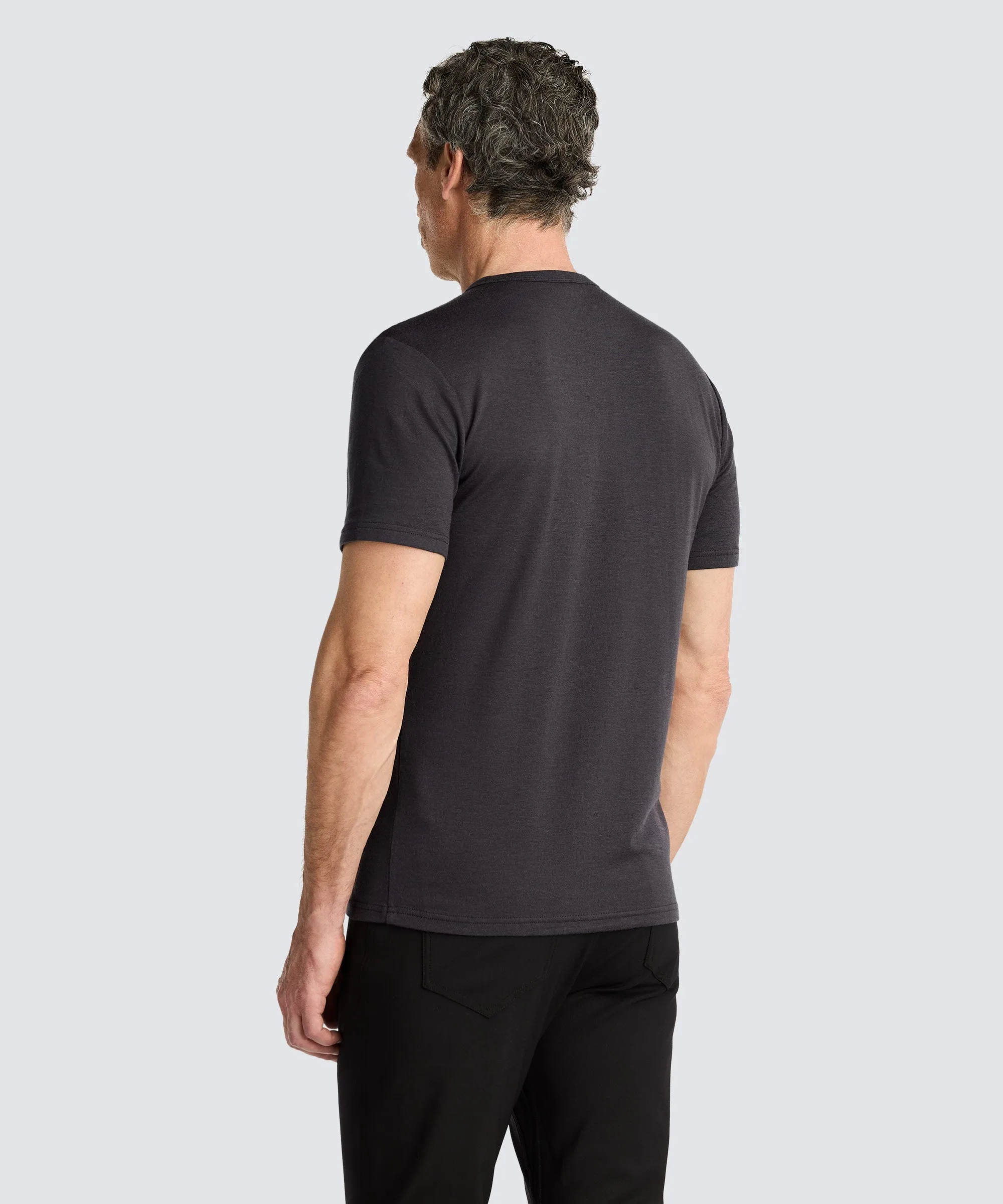 Men's Merino Crew Neck T-Shirt,Men Tops